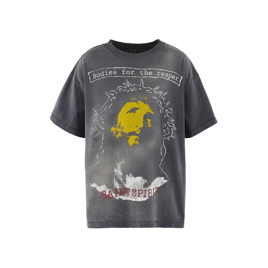 【SAINT MICHAEL】SM-A23-0000-002/SS TEE/B FOR REAPER/BLAC BLACK L