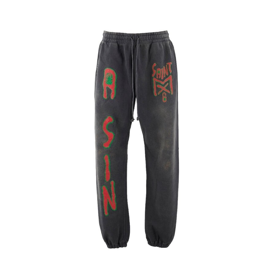 【SAINT MICHAEL】SM-A23-0000-033/SWEAT PANTS/MX6/BLACK M