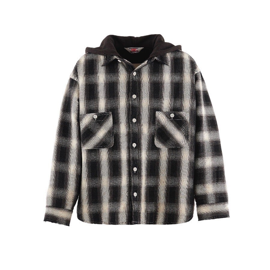 【SAINT MICHAEL】SM-A23-0000-046/SHIRT PARKA/CHECK/BKxWT BLACK/WHITE L