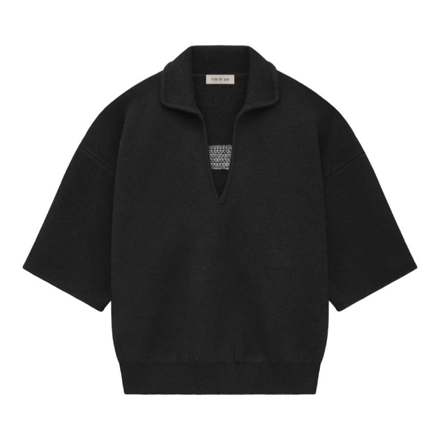 【FEAR OF GOD】3/4 Sleeve Polo Sweater(BLACK) BLACK S