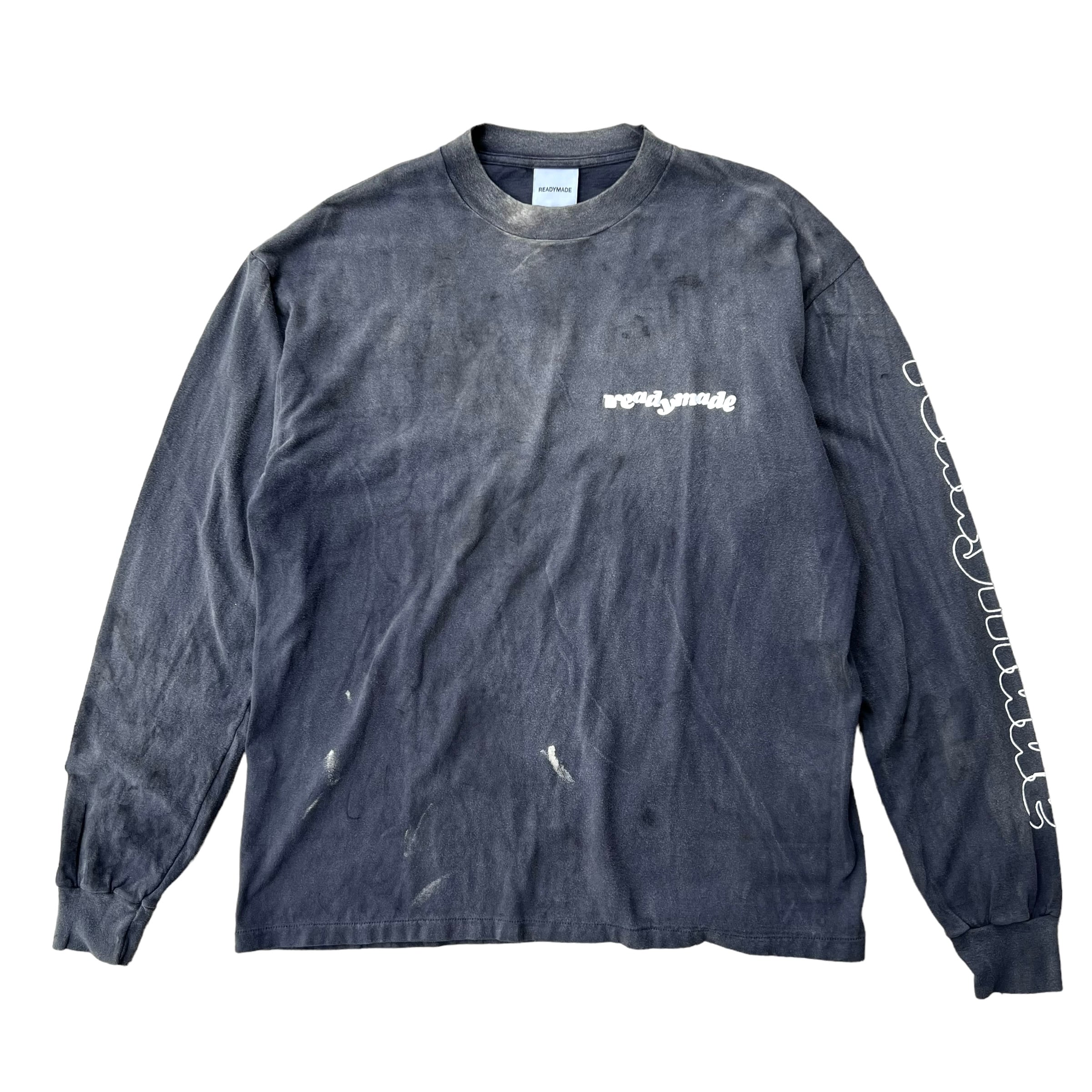 【READYMADE】RE-CO-BK-00-00-283/LS T DESTRUCTION/BLK BLACK XXL