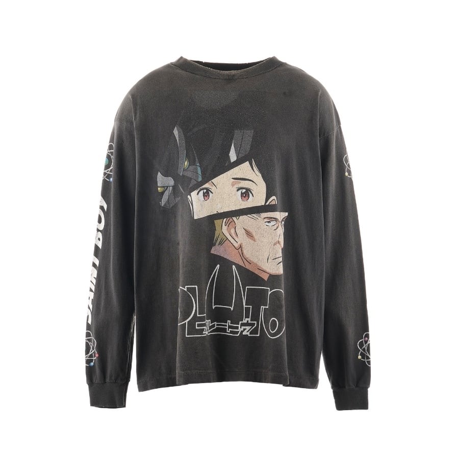 【SAINT MICHAEL】SM-YS1-0000-C30/PT_LS TEE/PLUTO/BLACK BLACK L