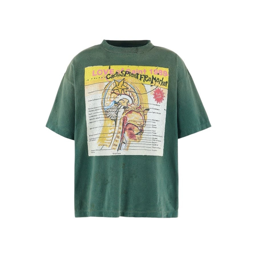 【SAINT MICHAEL】SM-YS1-0000-C04/CP_SS TEE/LOVE OF SNT/GN GREEN XL