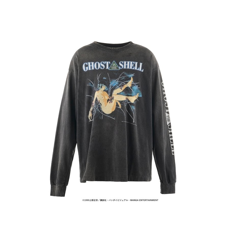 【SAINT MICHAEL】SM-YS1-0000-C34/GS_LS TEE/ILYA GITS/BLAC BLACK XL