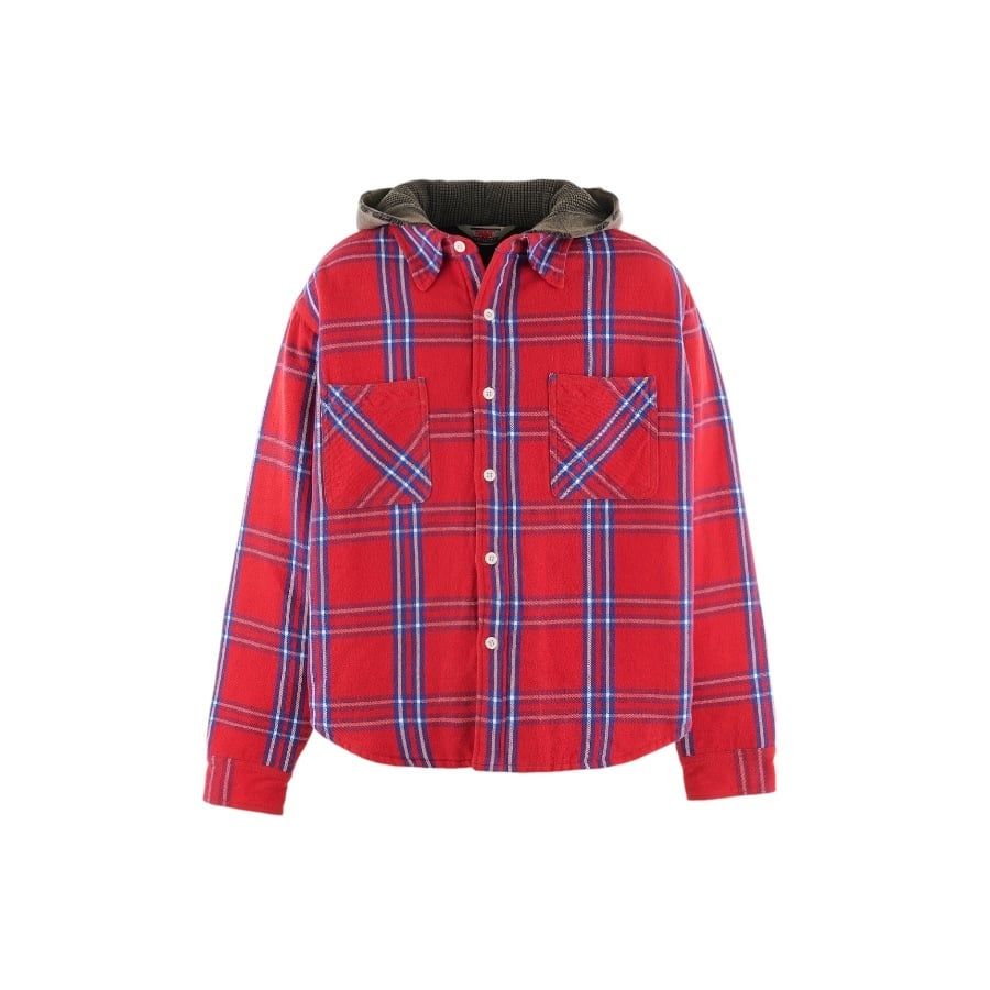 【SAINT MICHAEL】SM-YS1-0000-060/SHIRT JK/FRANNEL QLT/RED RED L