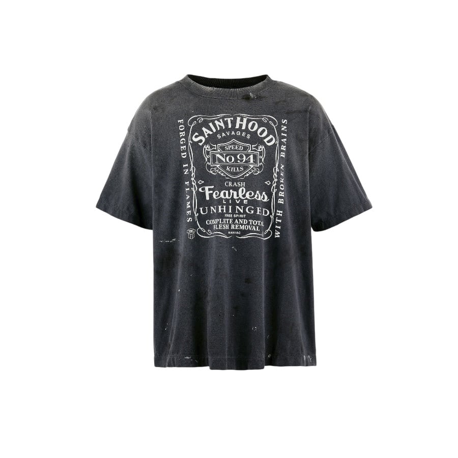 【SAINT MICHAEL】SM-HR8-0000-C70STHD.FEARLESS BLACK XXL