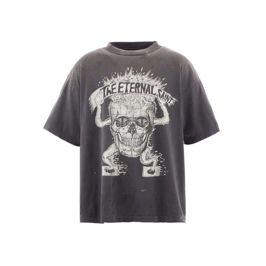 【SAINTMICHAEL】SM-HR1-0000-002/SS TEE/THE ETERNAL/BLACK BLACK XXL