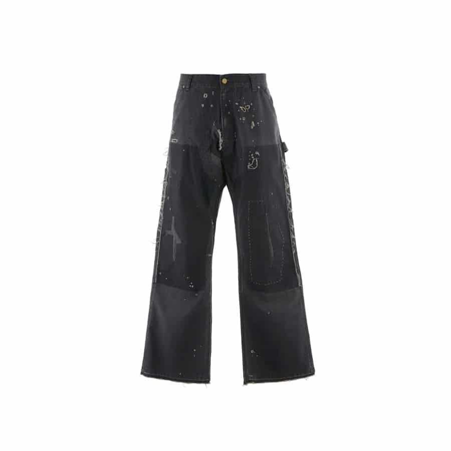 SAINT Mxxxxxx】SM-HR1-0000-083/DOUBLE KNEE PANTS/BLACK(S