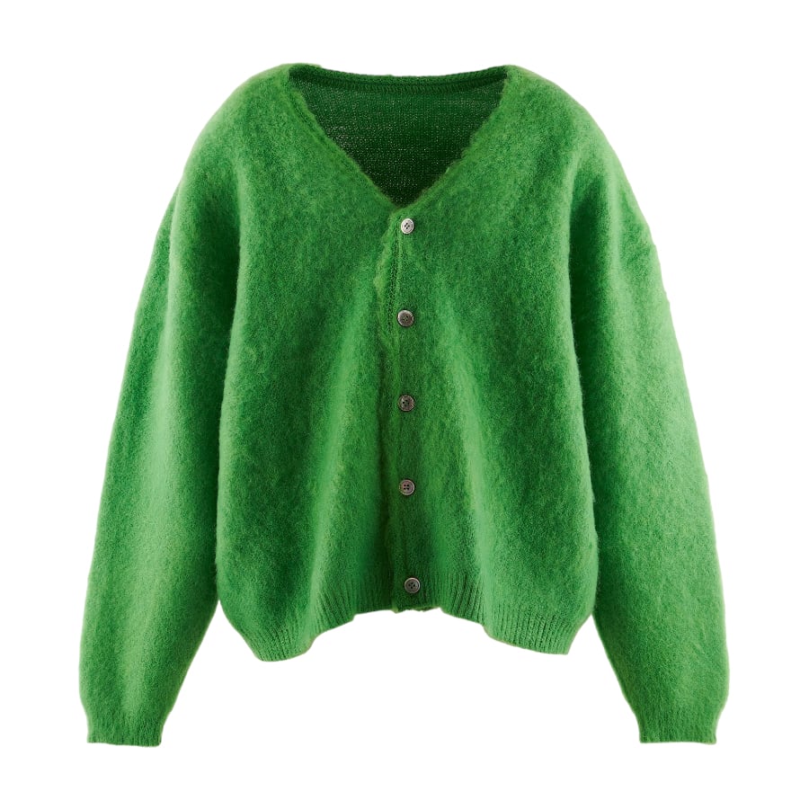 SAINT MICHAEL】SM-A23-0000-045/CARDIGAN/MOHAIR(GREEN)(XL GREEN