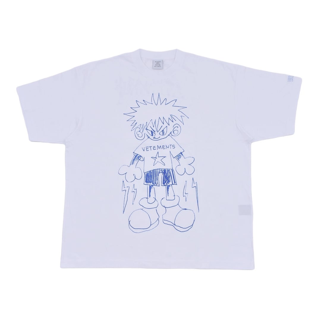 【VETEMENTS】SCRIBBLED TEEN T-SHIRT(WHITE)