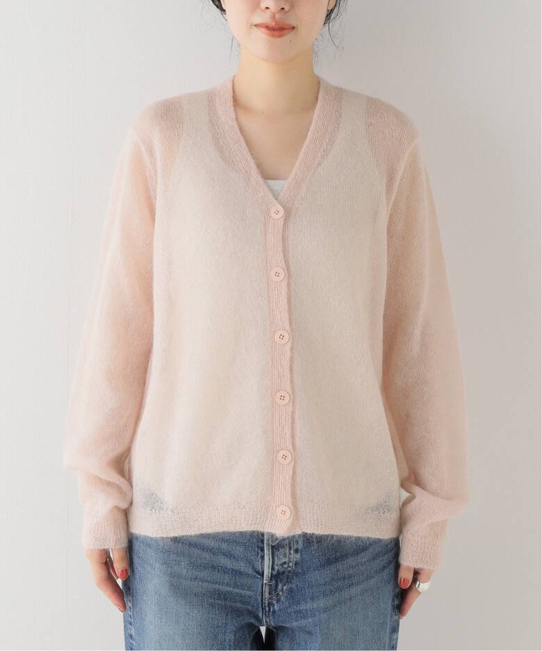 Mohair Sheer Knit カーディガン(フリー ホワイト)｜ Plage｜心斎橋