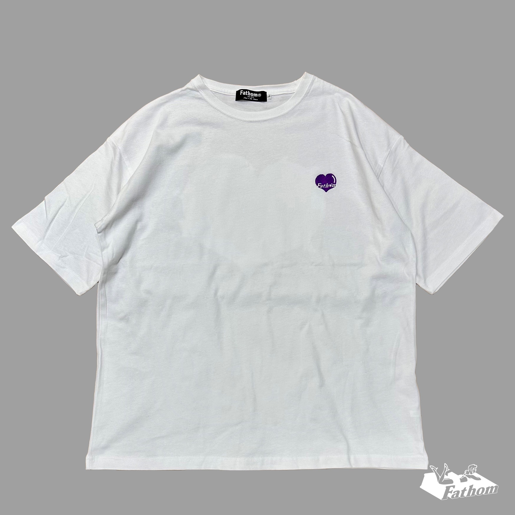 Fm heart  BIG TEE hrsm WHITE WHITE L