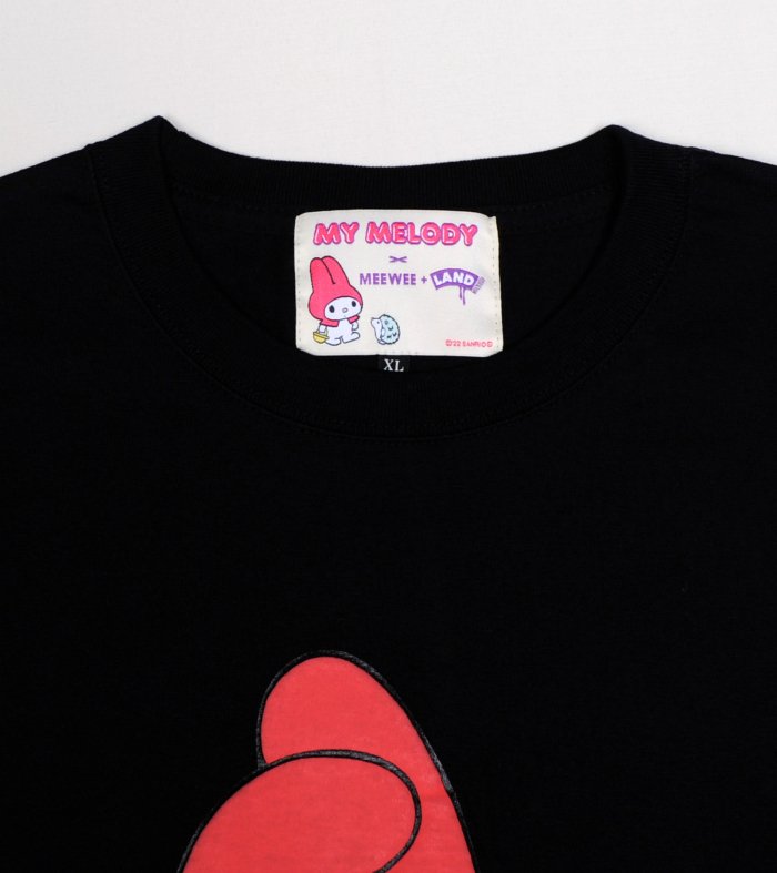 My Melody MEEWEE LAND BIG TEE ３XL BLACK 3XL