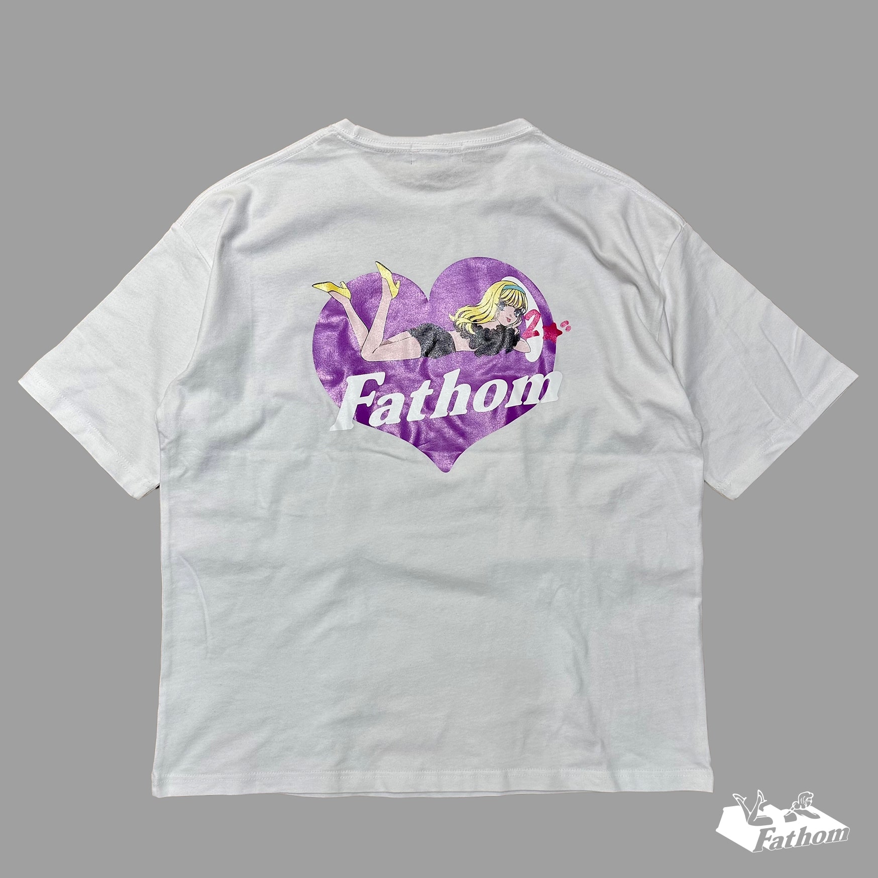 Fm heart  BIG TEE hrsm WHITE WHITE XL