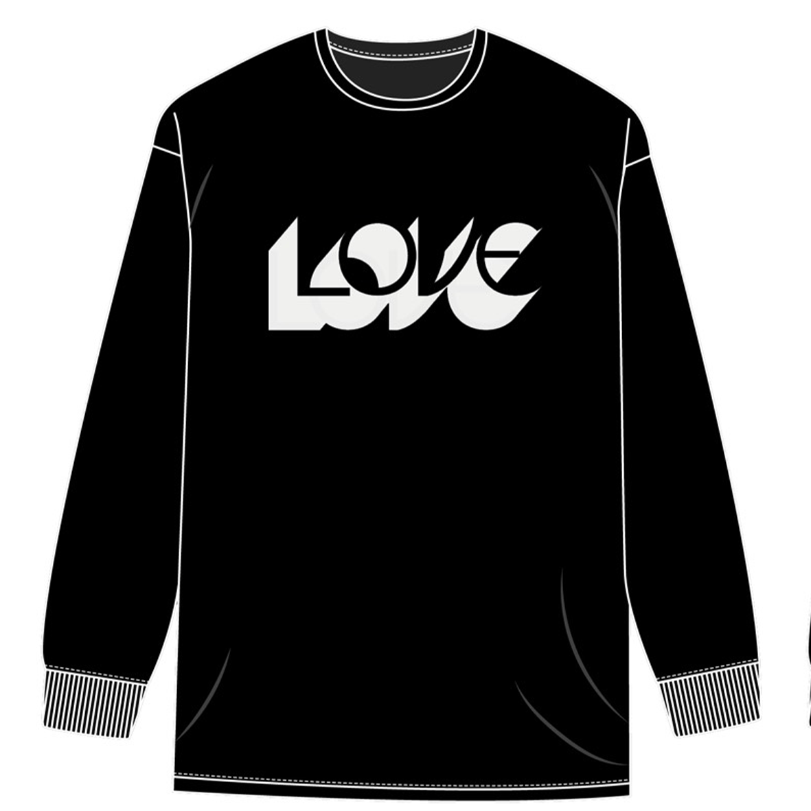 LOVE/NO HATE  メッセージTシャツ BLACK S