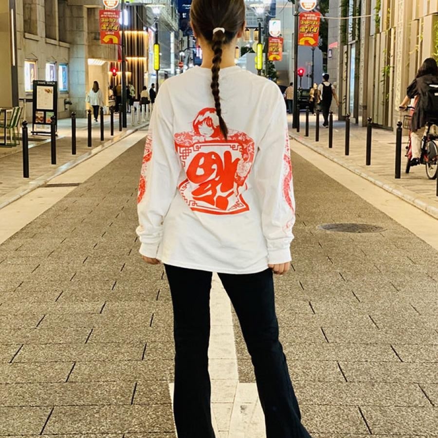 TANK × Shun Nakao 『lucky girl』ロングスリーブTシャツ（ホワイト）