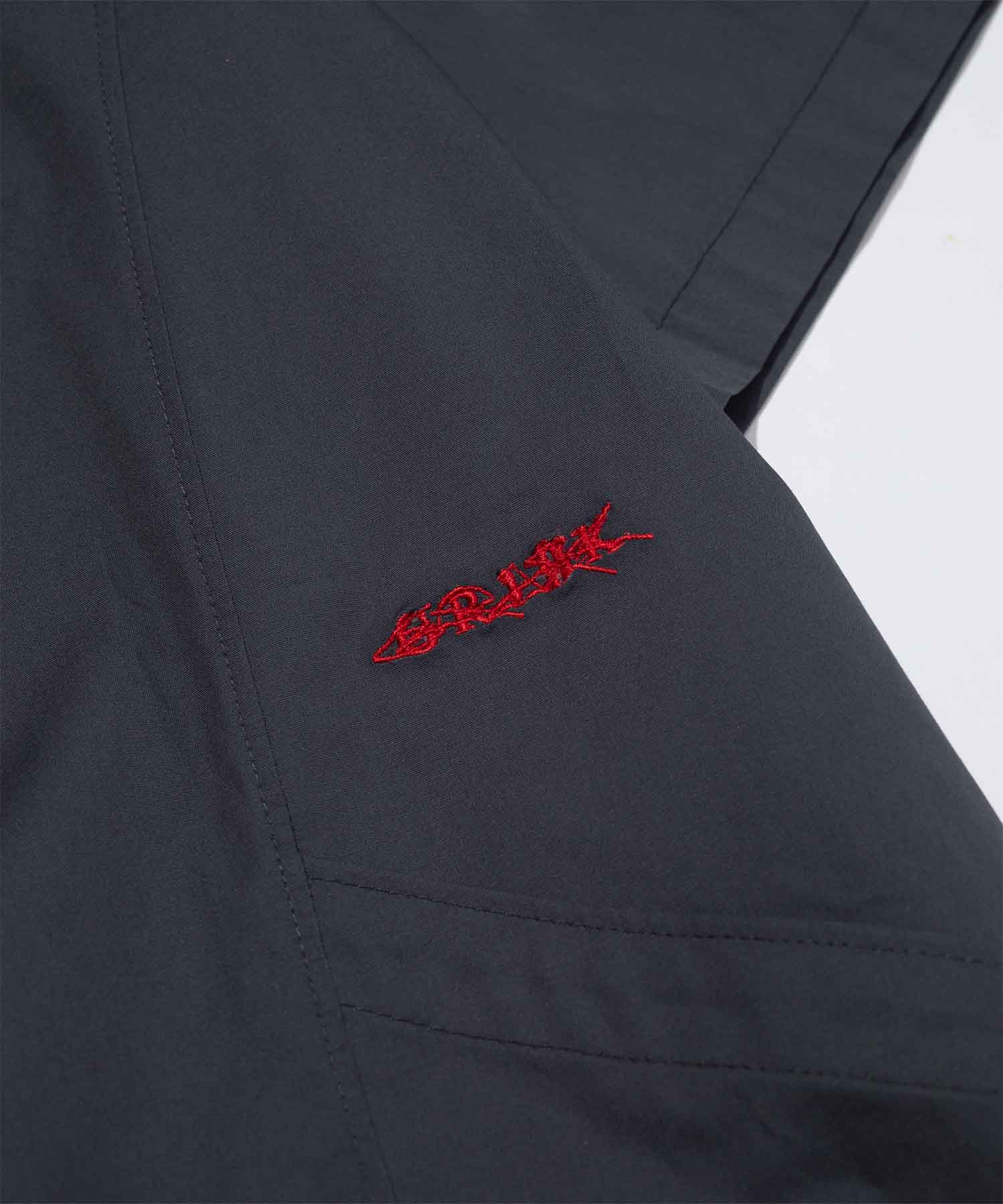 GR10K POPLIN ZIPPED SHORT SLEEVE SHIRT / ジーアールテンケー ポプリンジップショートスリーブシャツ Gray M