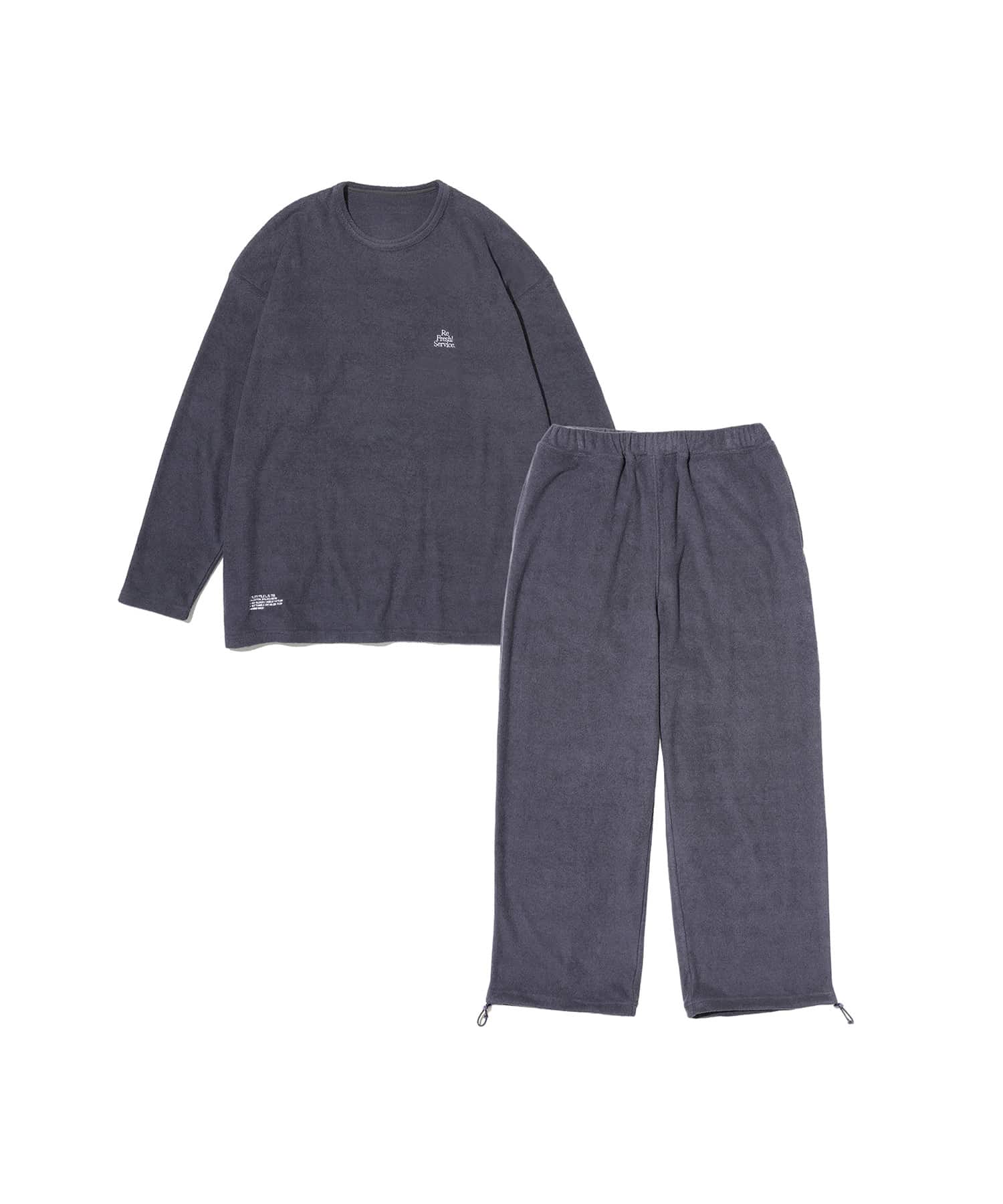 Fresh Service UTILITY PILE L/S SET-UP / フレッシュサービス ユーティリティ パイル L/S セットアップ Gray M