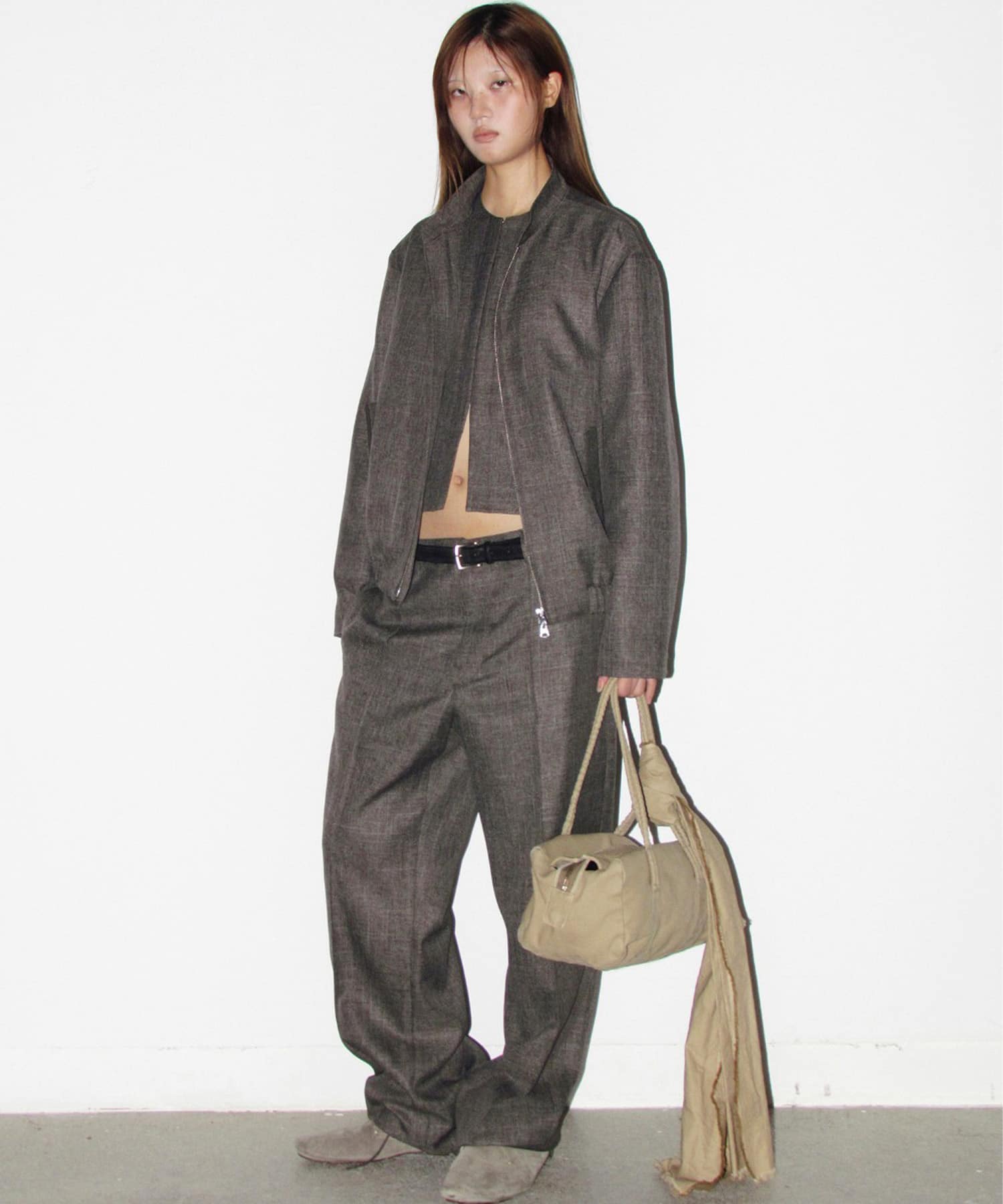 EE STAND COLLAR BLOUSON / イーイー スタンドカラー ブルゾン Brown S