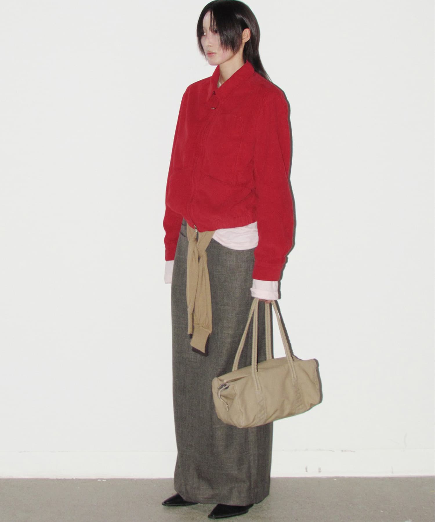 EE FRONT POCKET LONG SKIRT / イーイー フロントポケット ロングスカート Brown S