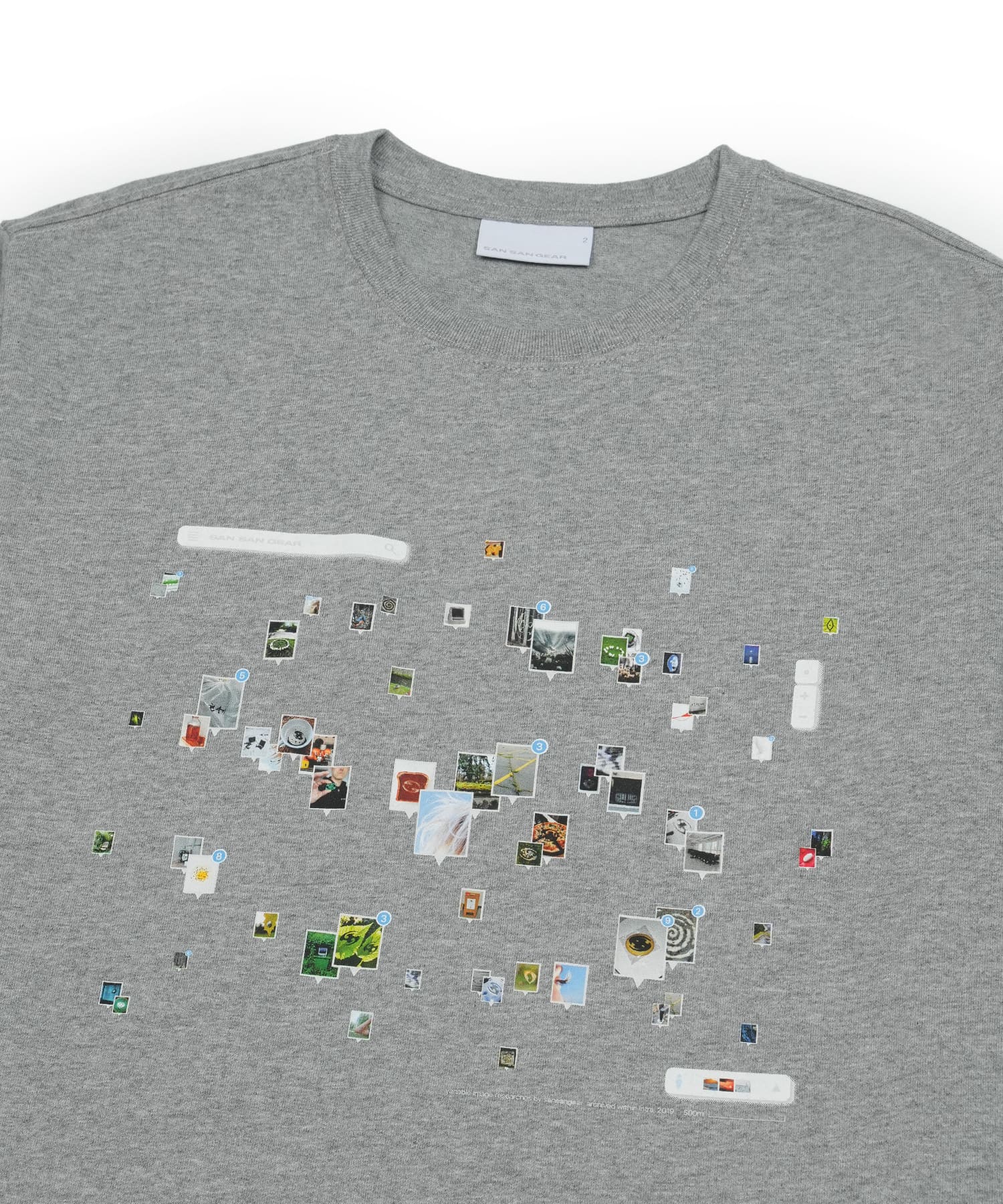 SAN SAN GEAR THROWBACK T-SHIRT / サンサンギア スローバック Tシャツ Gray 2