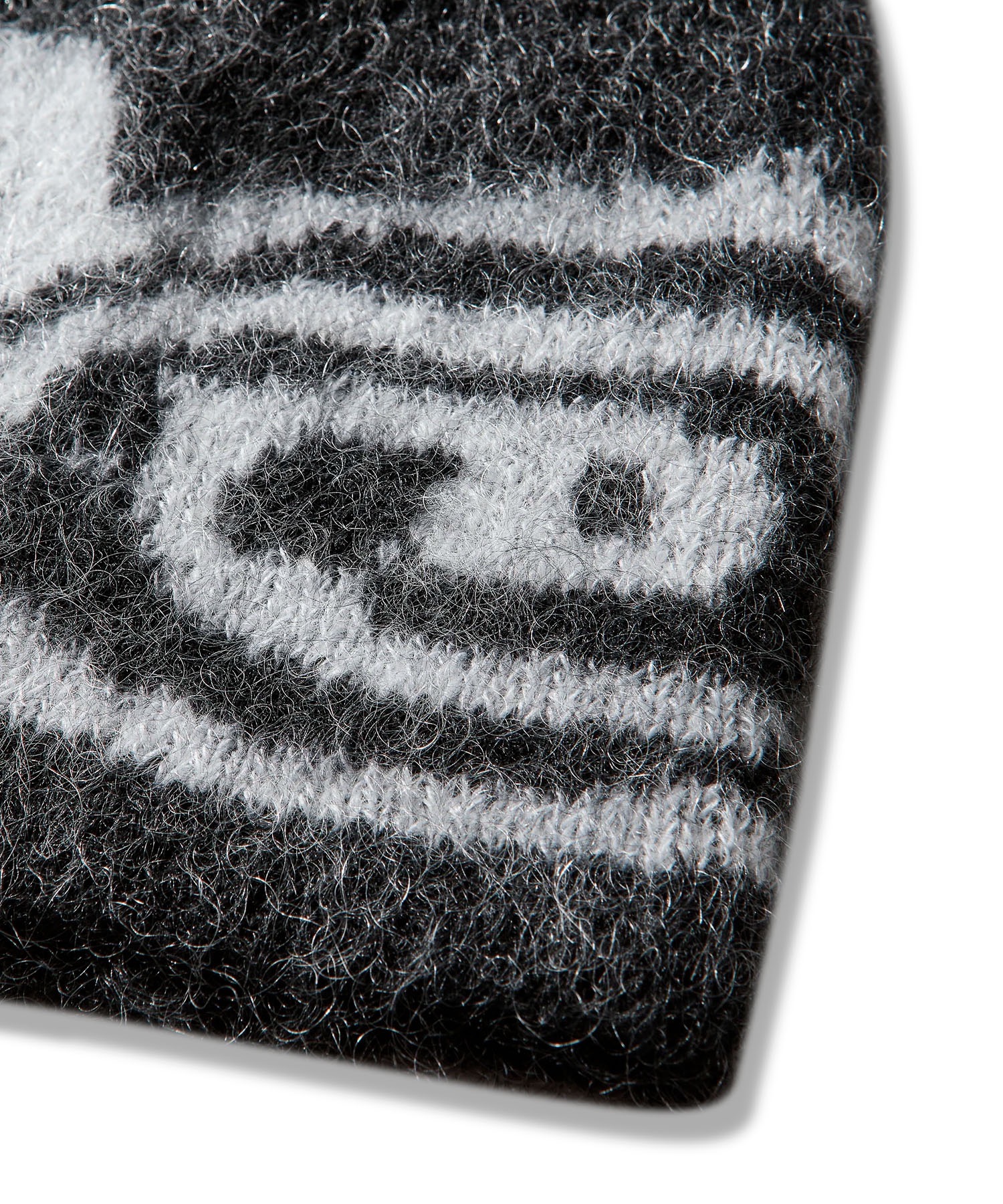 ROA hiking VORTEX Mohair Beanie / ロア ボルテックス モヘア ビーニー Black/White F