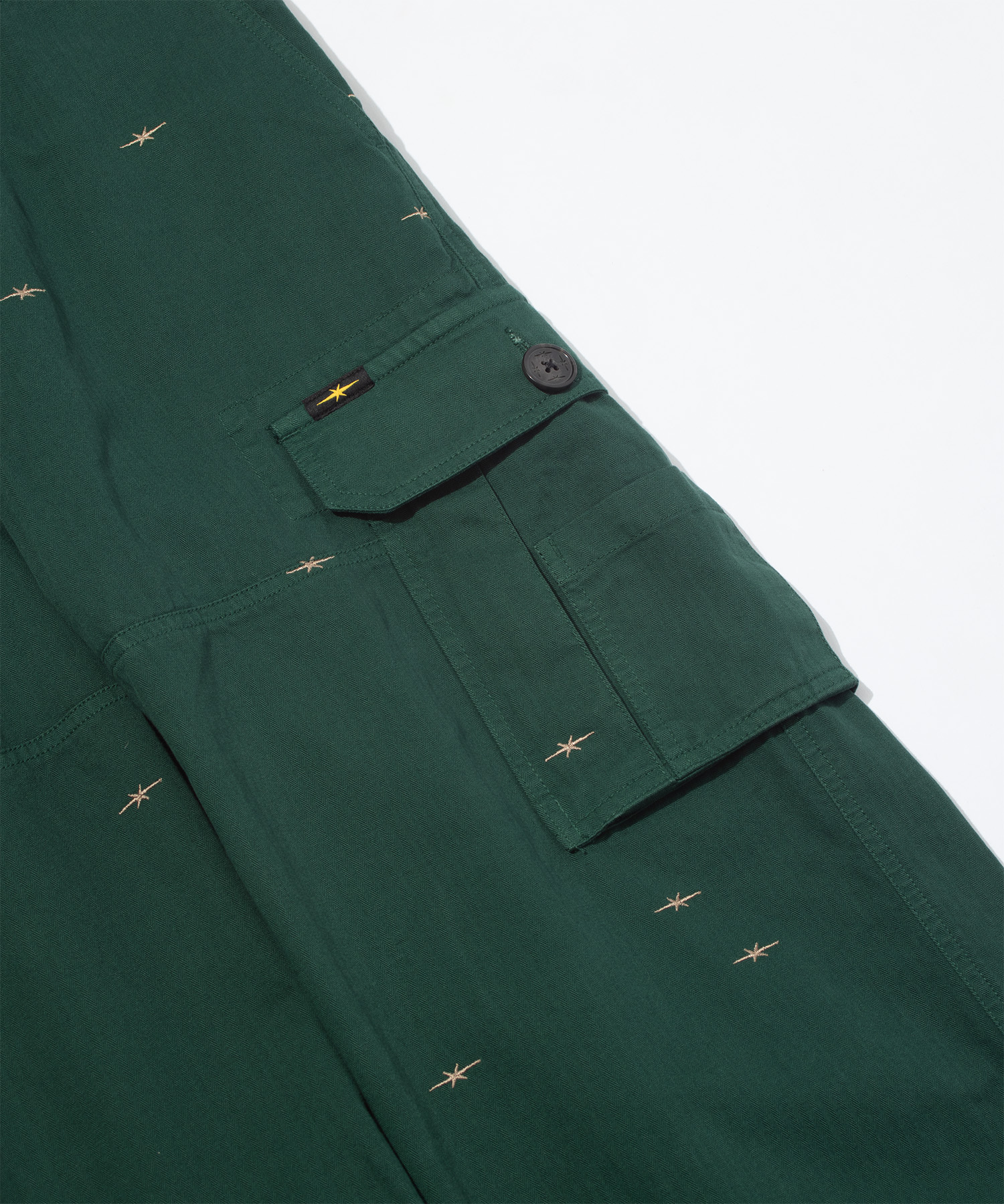 PHIPPS HERRINGBONE CHINO STAR LOGO CARGO PANTS / フィップス ヘリンボーン チノ スターロゴ  カーゴパンツ