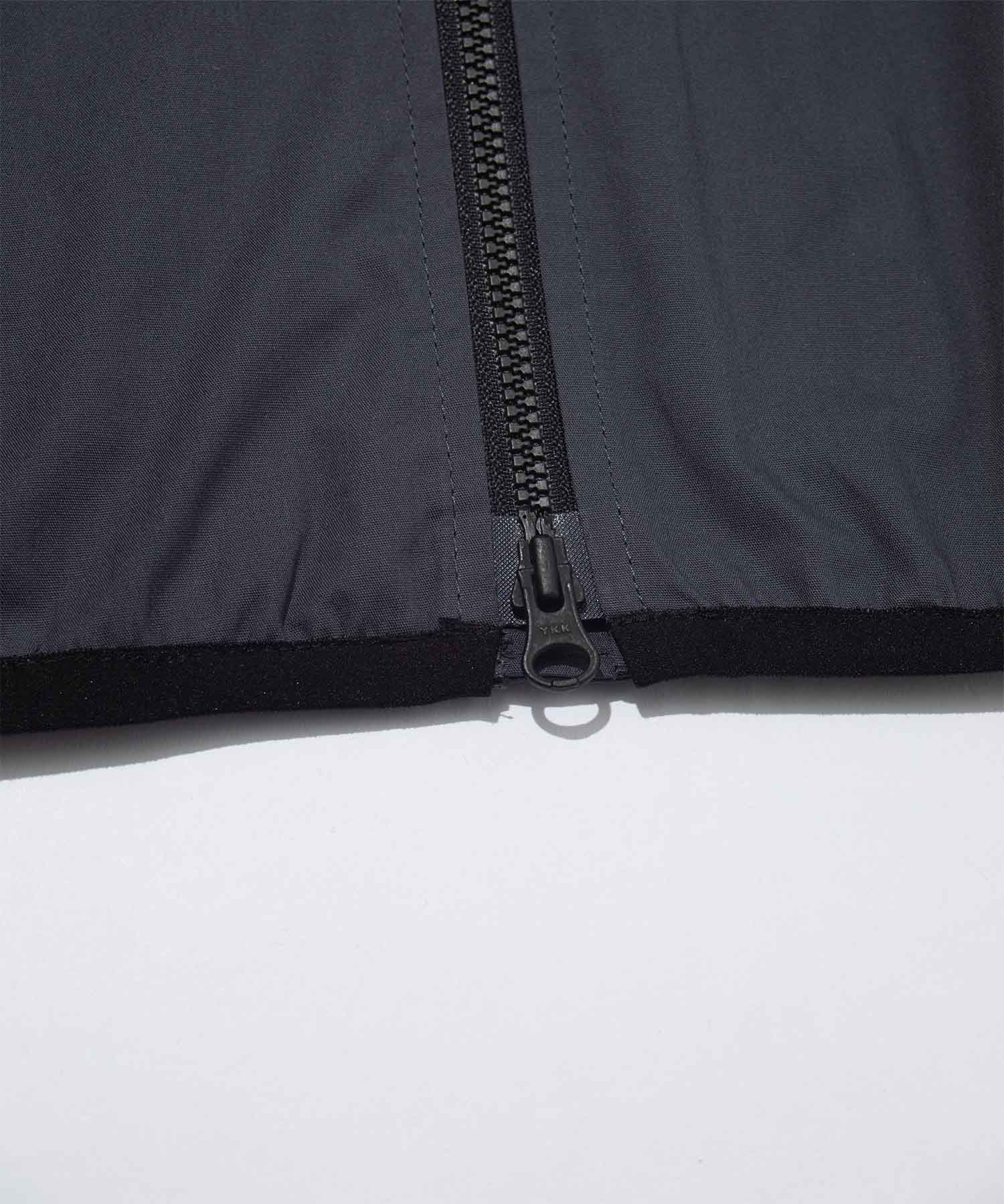 GR10K POPLIN ZIPPED SHORT SLEEVE SHIRT / ジーアールテンケー ポプリンジップショートスリーブシャツ Gray M