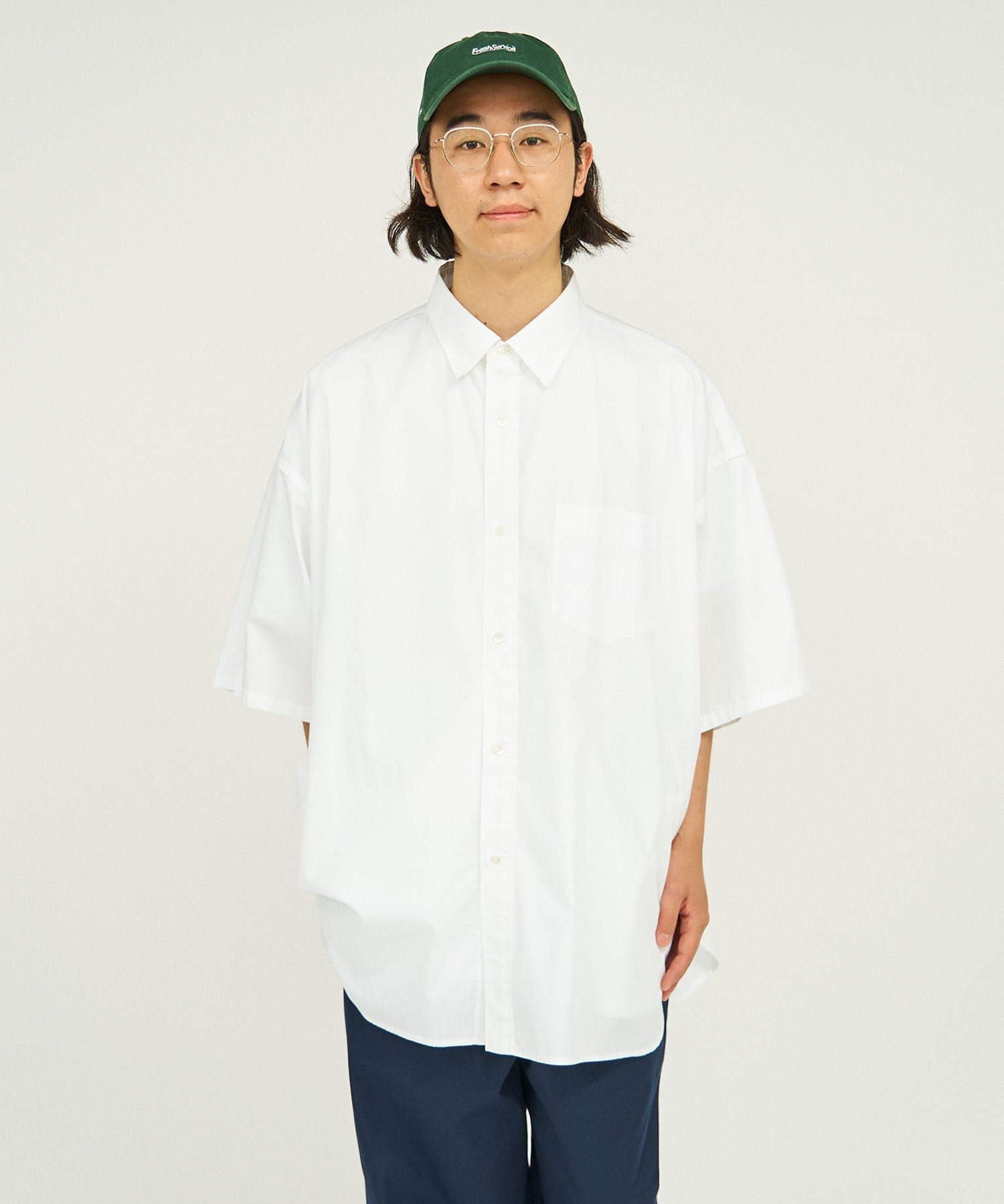 Fresh Service CORPORATE UNIFORM S/S SHIRT / フレッシュサービス コーポレート ユニフォーム S/S シャツ Blue S