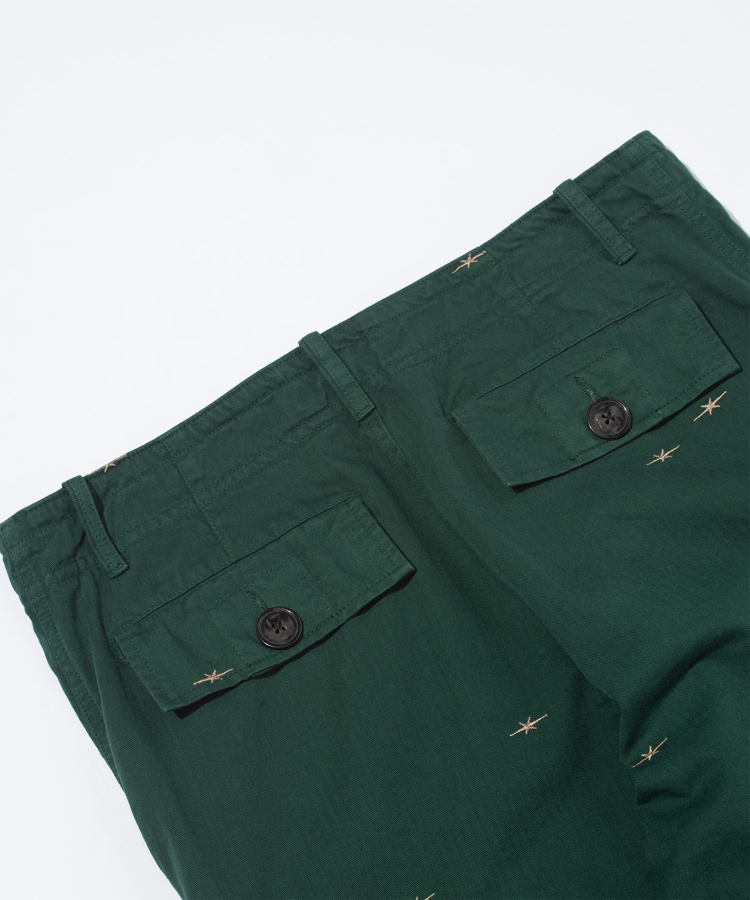 PHIPPS HERRINGBONE CHINO STAR LOGO CARGO PANTS / フィップス ヘリンボーン チノ スターロゴ  カーゴパンツ