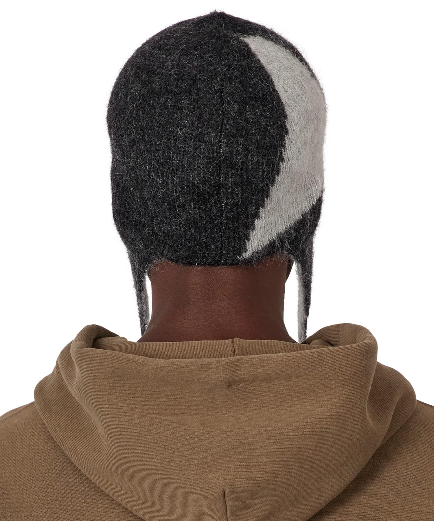 ROA hiking LOGO Mohair Bonnet Beanie / ロア ロゴ モヘア ボンネット ビーニー Black/White F