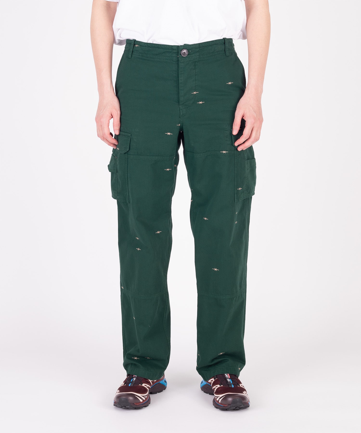 PHIPPS HERRINGBONE CHINO STAR LOGO CARGO PANTS / フィップス ヘリンボーン チノ スターロゴ  カーゴパンツ