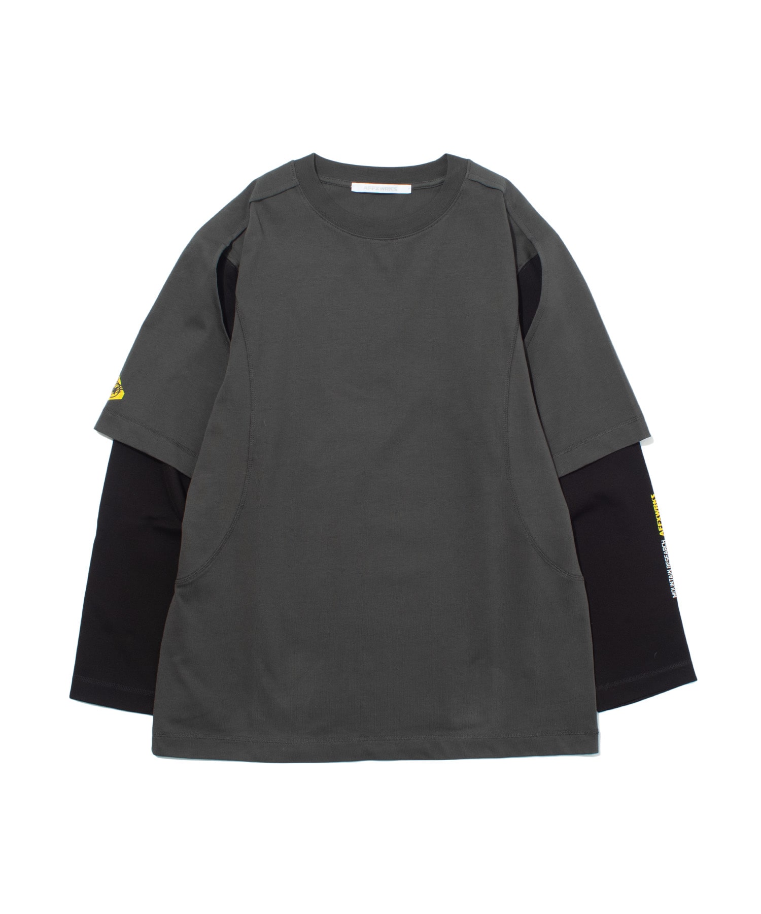 AFFX WRKS AWMR DUAL SLEEVE L/S T-SHIRT / アフィックス ワークス AWMR デュアル スリーブ L/S T シャツ Black L