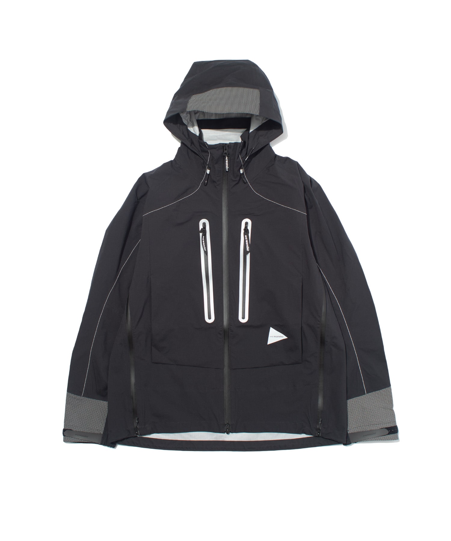 and wander PERTEX SHIELD rain jacket / アンドワンダー パーテックス シールド レイン ジャケット Black L