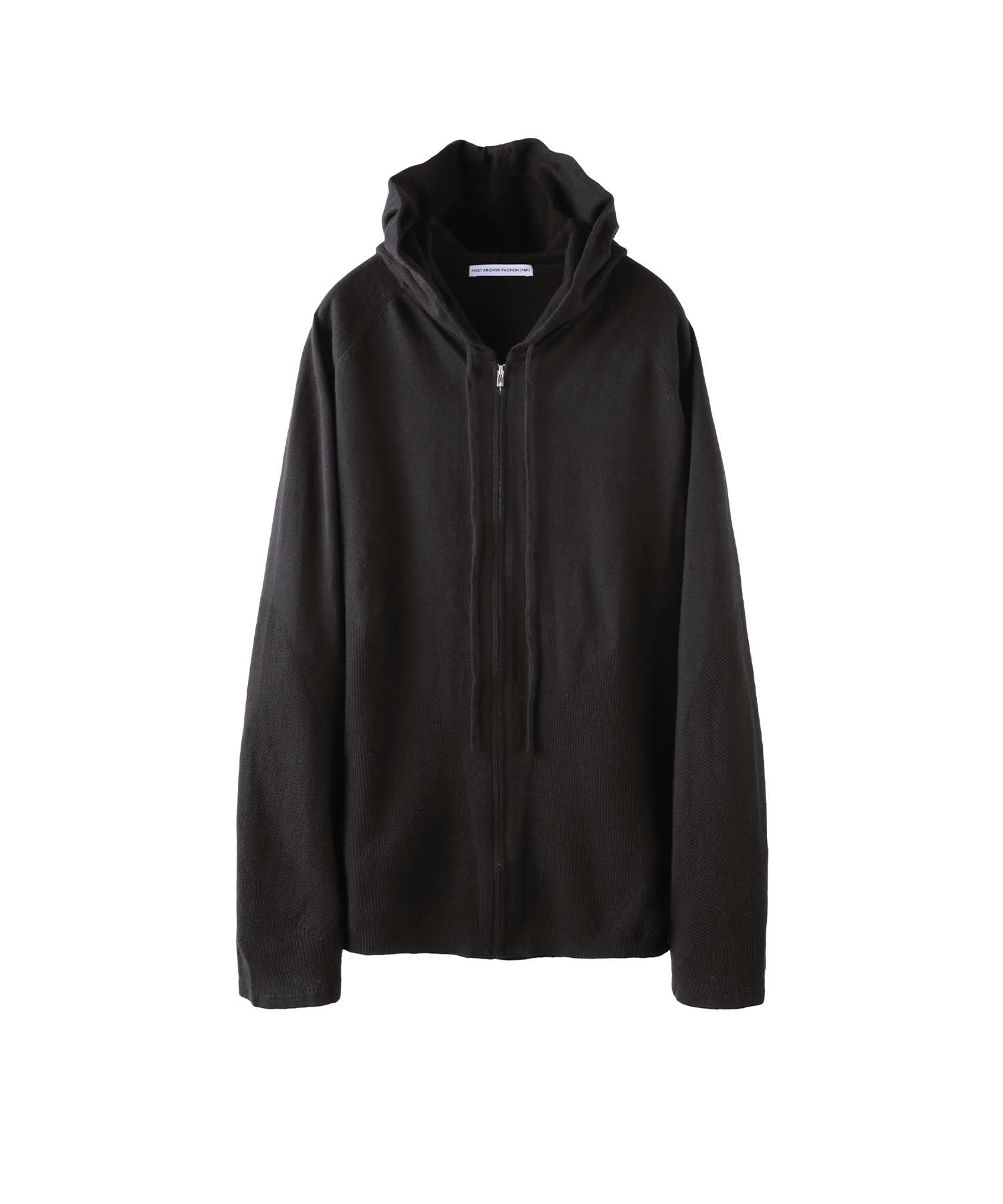 POST ARCHIVE FACTION PAF 8.0 KNIT HOODIE RIGHT / パフ 8.0ニットフーディライト Black M