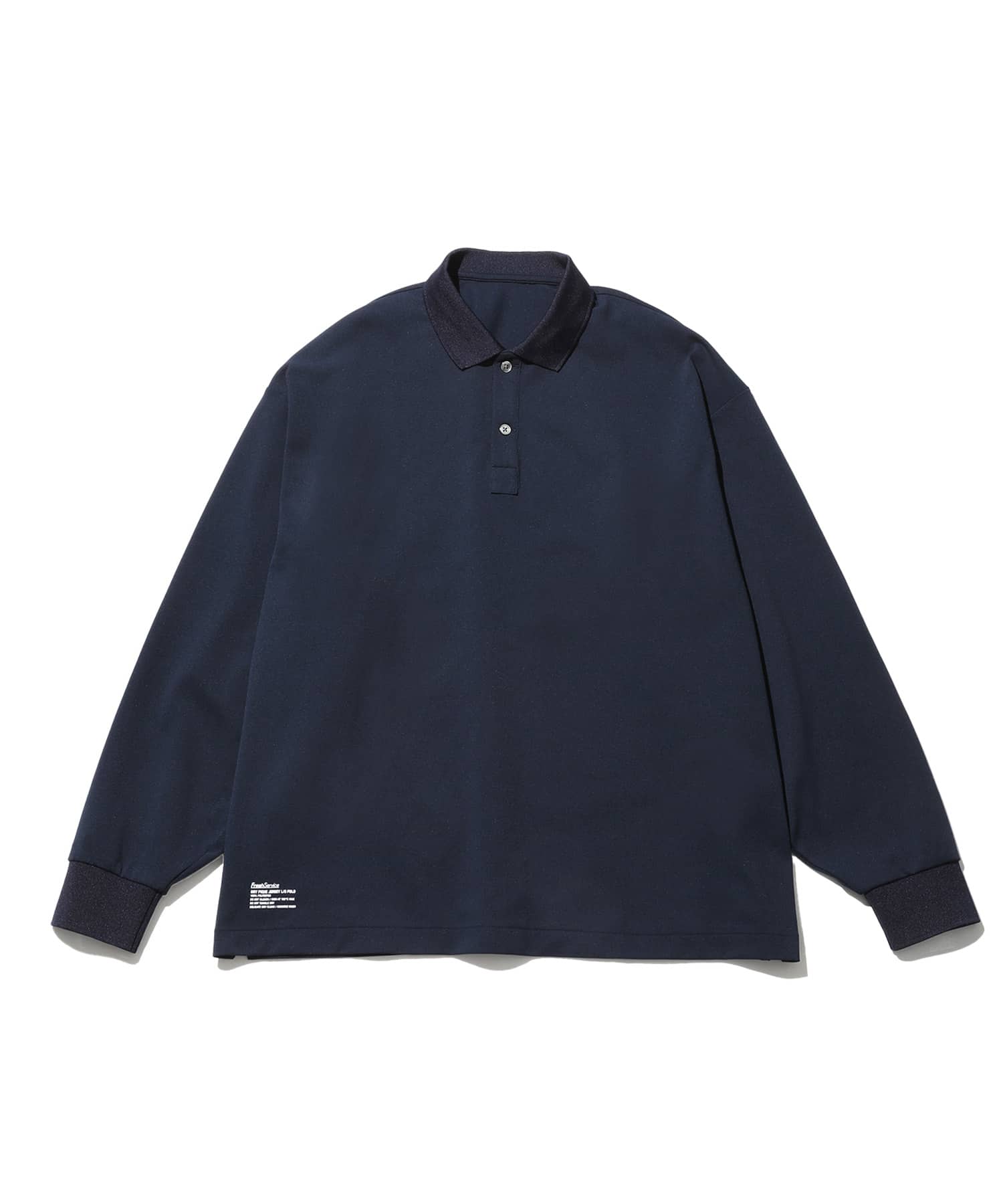 Fresh Service DRY PIQUE JERSEY L/S POLO / フレッシュサービス ドライピケジャージ長袖ポロ Navy M
