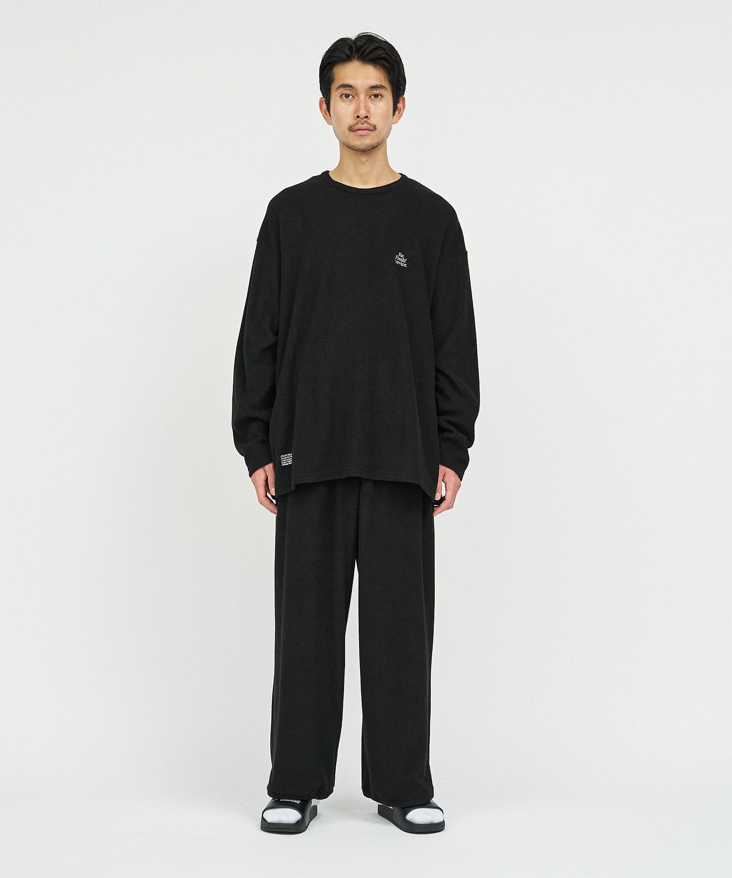 Fresh Service UTILITY PILE L/S SET-UP / フレッシュサービス ユーティリティ パイル L/S セットアップ Black M