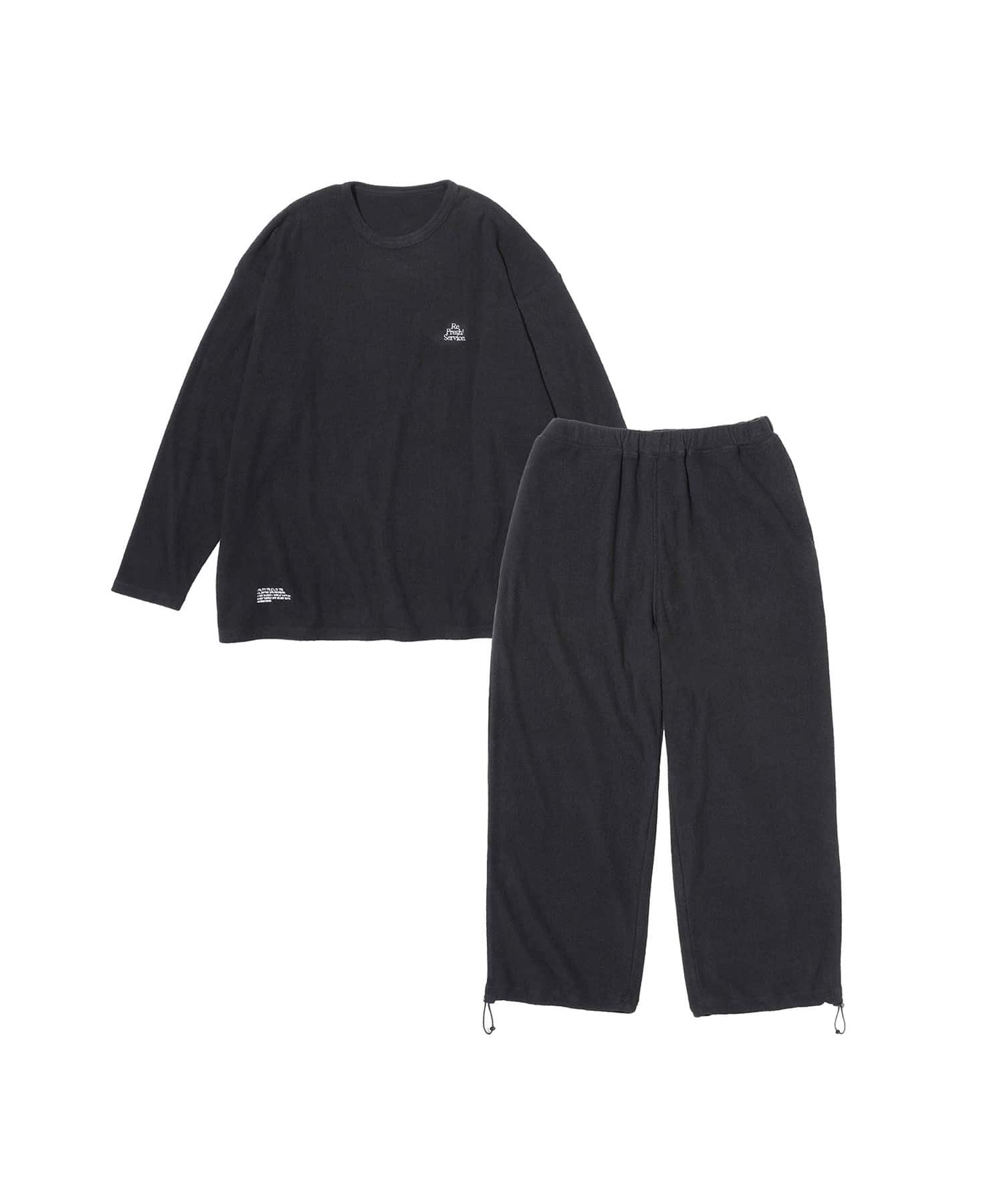 Fresh Service UTILITY PILE L/S SET-UP / フレッシュサービス ユーティリティ パイル L/S セットアップ Black M