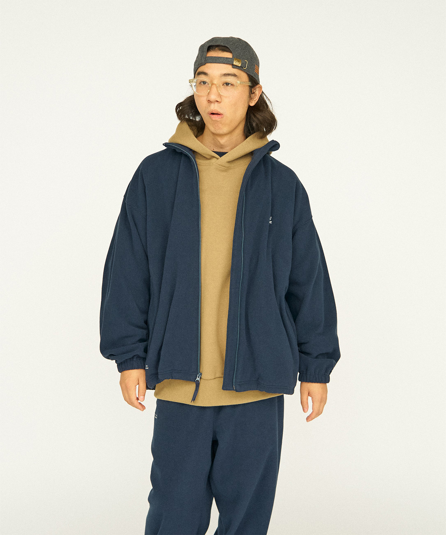 Fresh Service FLEECE TRACKSUIT / フレッシュサービス フリース トラックスーツ Navy M