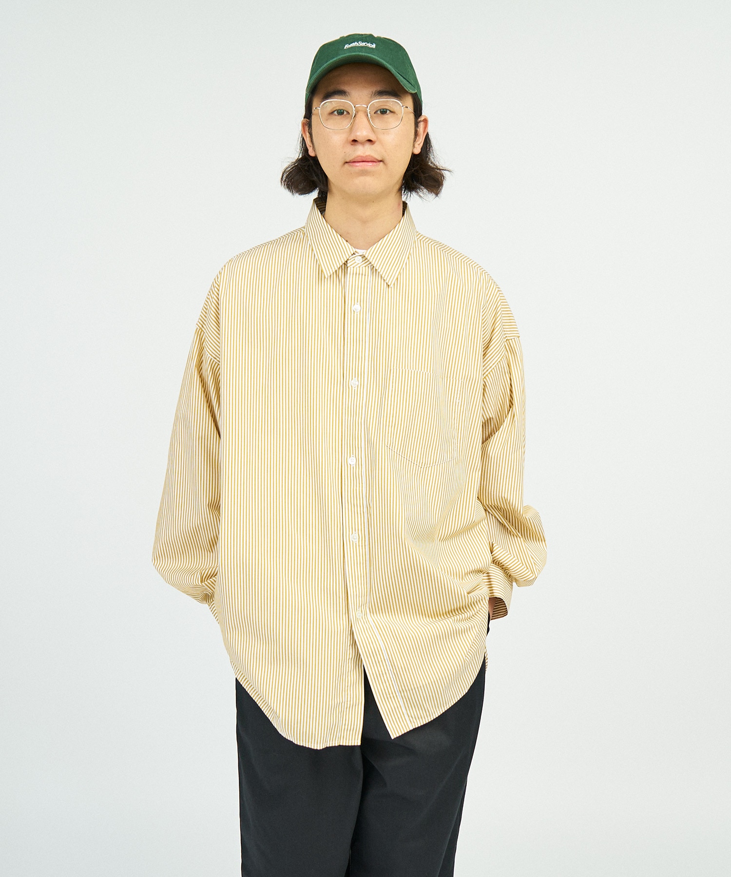 Fresh Service CORPORATE UNIFORM L/S SHIRT White / フレッシュサービス コーポレートユニフォーム長袖シャツ ホワイト White M
