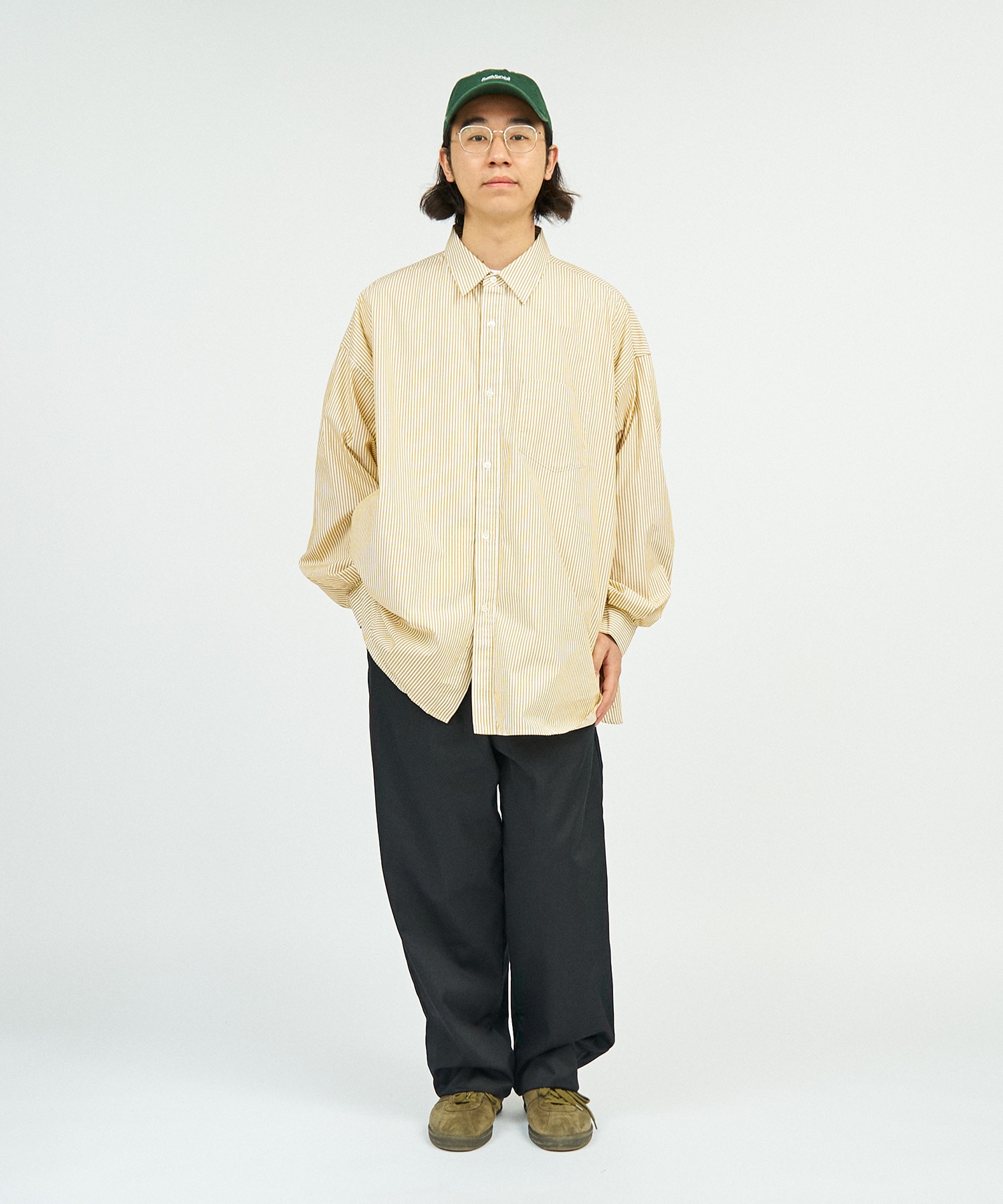 Fresh Service CORPORATE UNIFORM L/S SHIRT Blue / フレッシュサービス コーポレートユニフォーム長袖シャツ ブルー Blue M