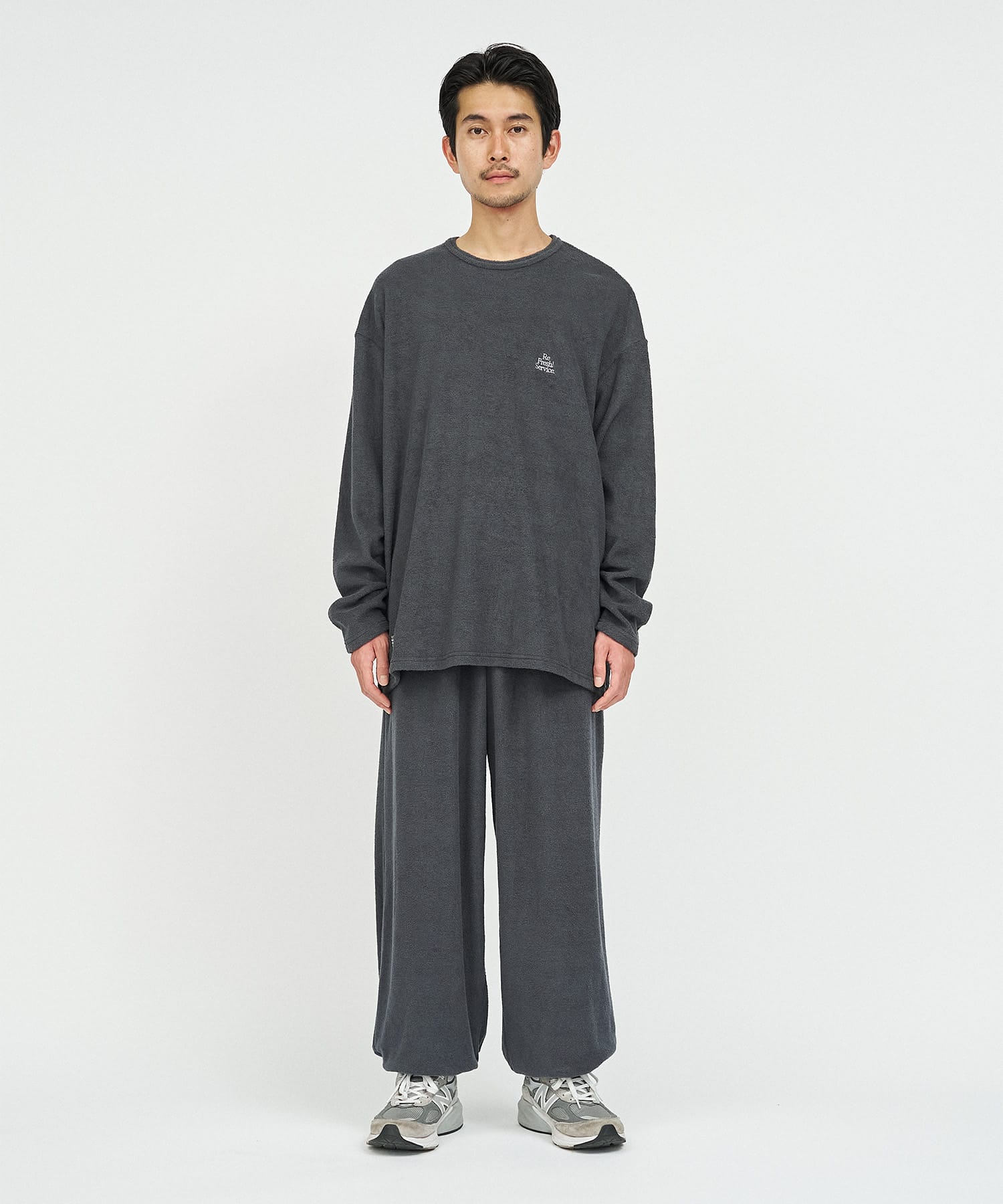 Fresh Service UTILITY PILE L/S SET-UP / フレッシュサービス ユーティリティ パイル L/S セットアップ Gray M