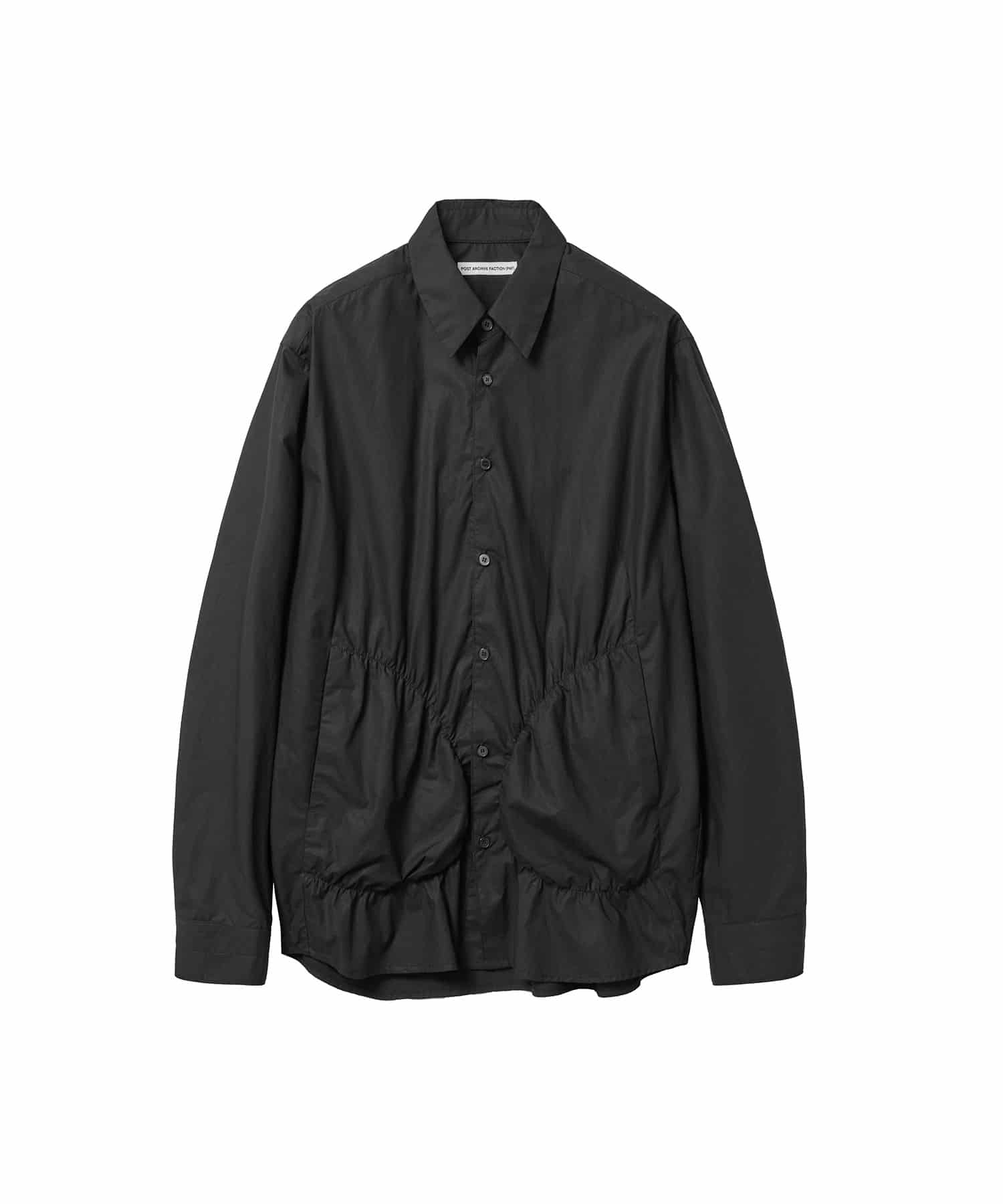 POST ARCHIVE FACTION (PAF) Shirring Shirt (2025) / ポストアーカイブファクション パフ シャーリング シャツ（2025） Black S