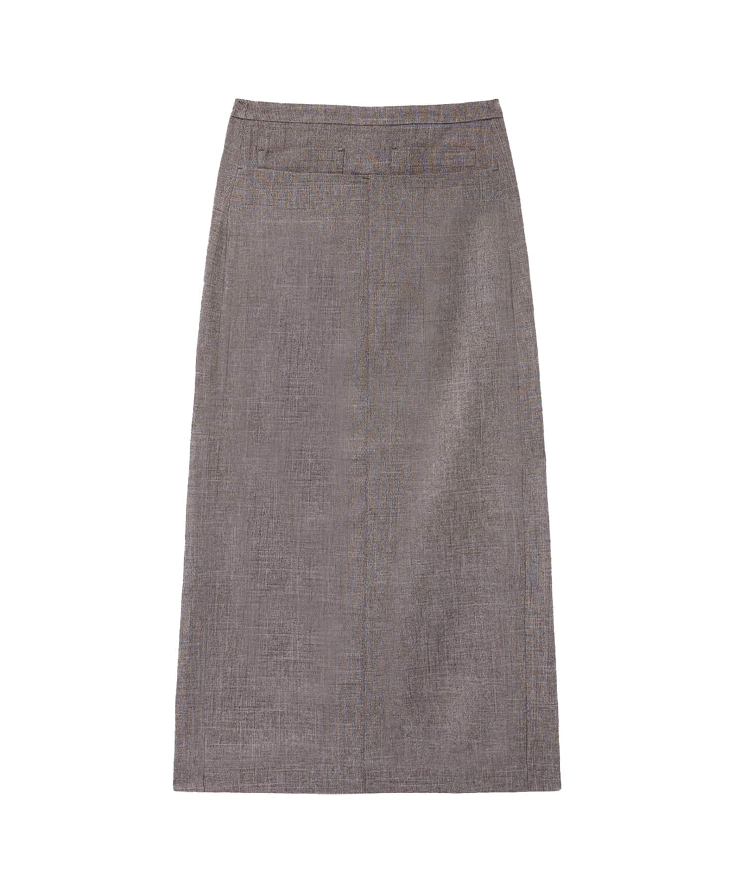 EE FRONT POCKET LONG SKIRT / イーイー フロントポケット ロングスカート Brown S