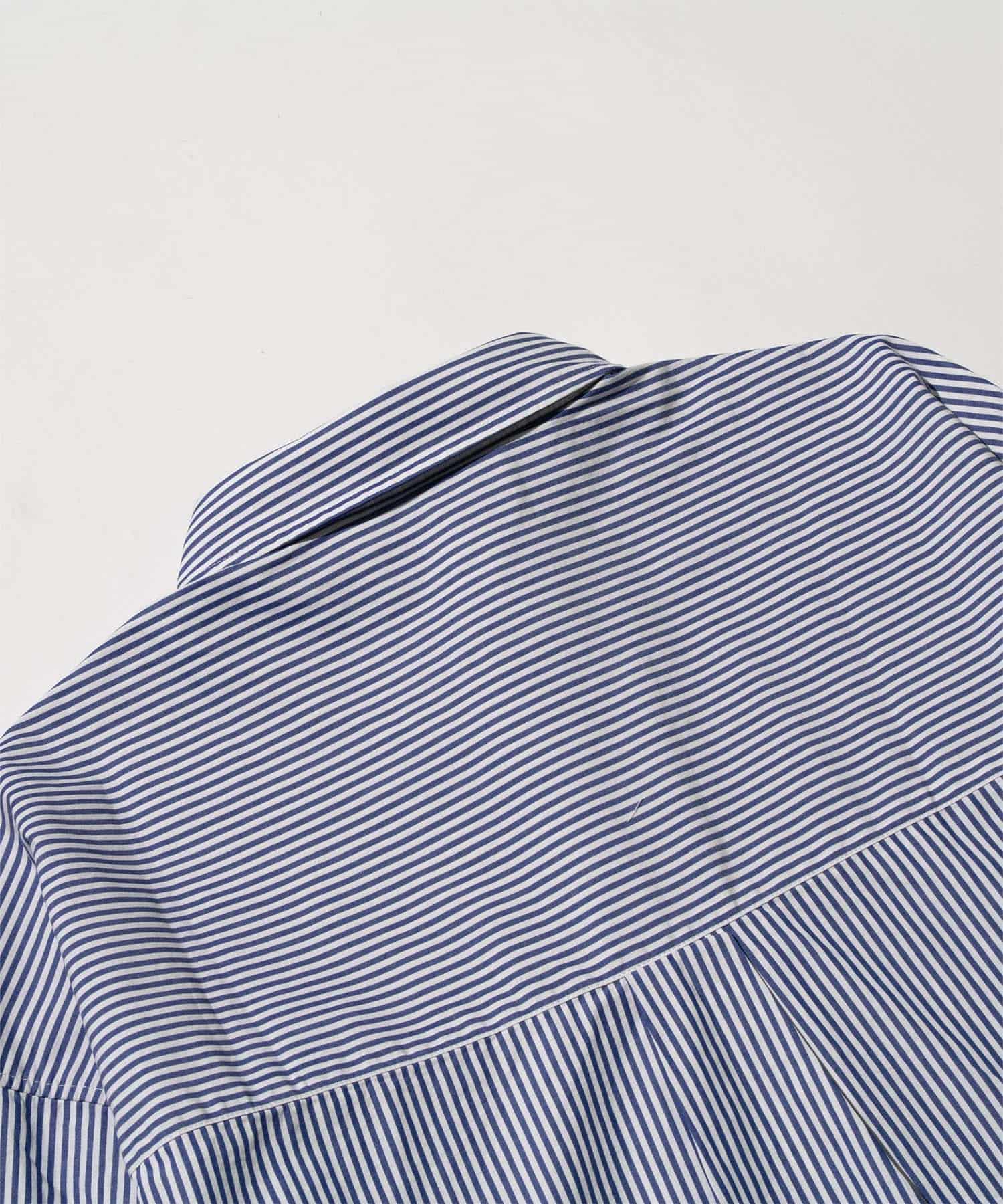 Fresh Service CORPORATE UNIFORM L/S SHIRT Blue Stripe/ フレッシュサービス コーポレートユニフォーム長袖シャツ ブルーストライプ BlueStripe S