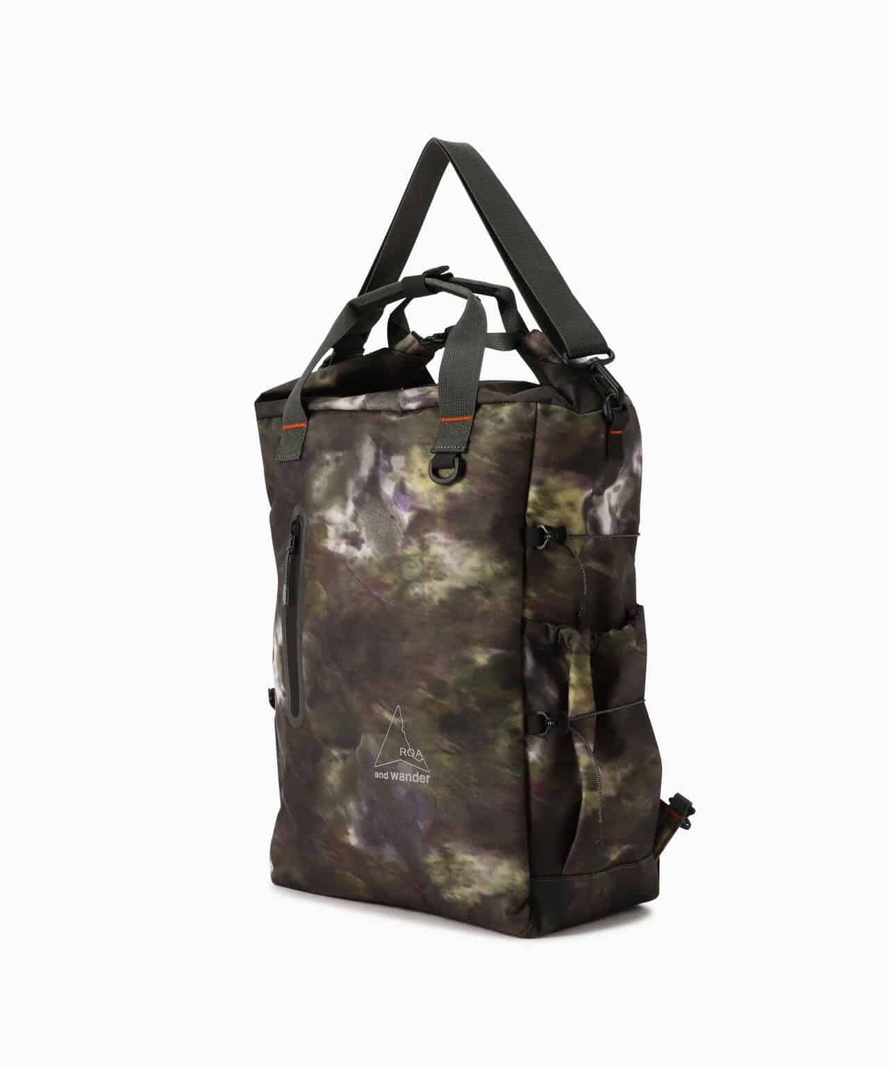 and wander ROA × and wander 2way tote bag camouflage / アンドワンダー ロア × アンドワンダー 2ウェイ トートバッグ カモフラージュ Camo F