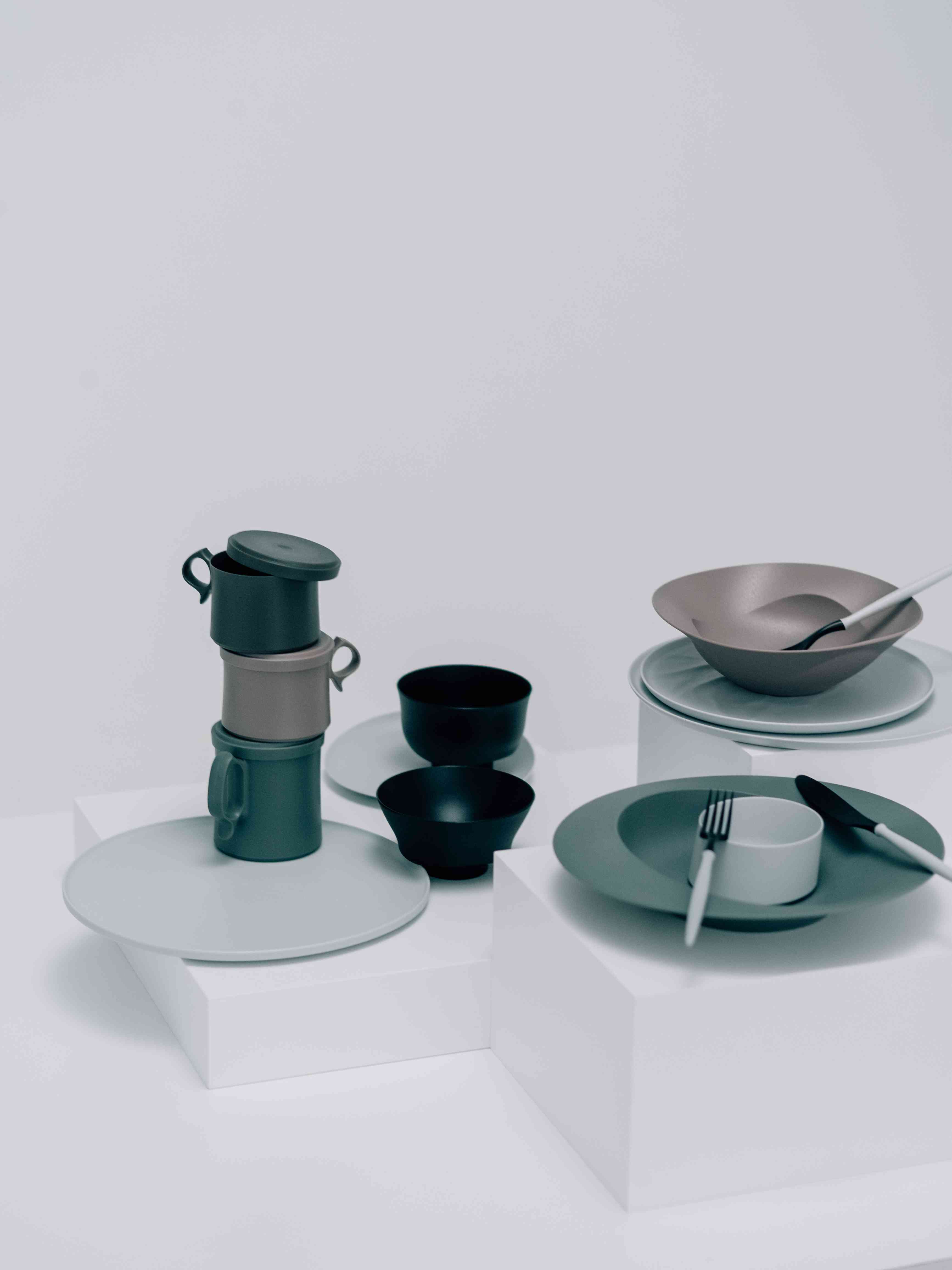 ARAS 深皿スクープ グレー グレー