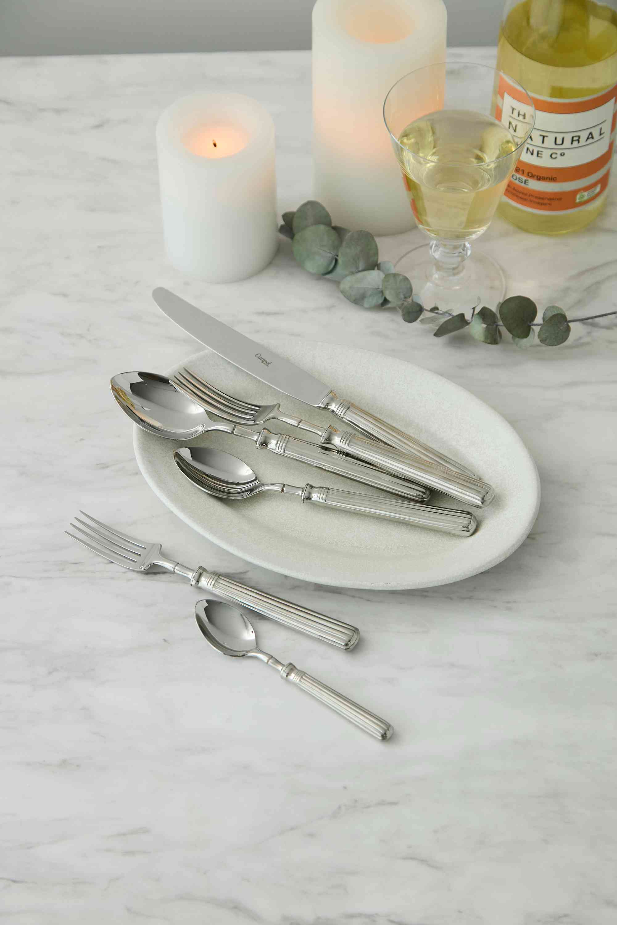 クチポール LINE テーブル・ティースプーン6点セット BOX(グレー)あり（Cutipol ）L-2g