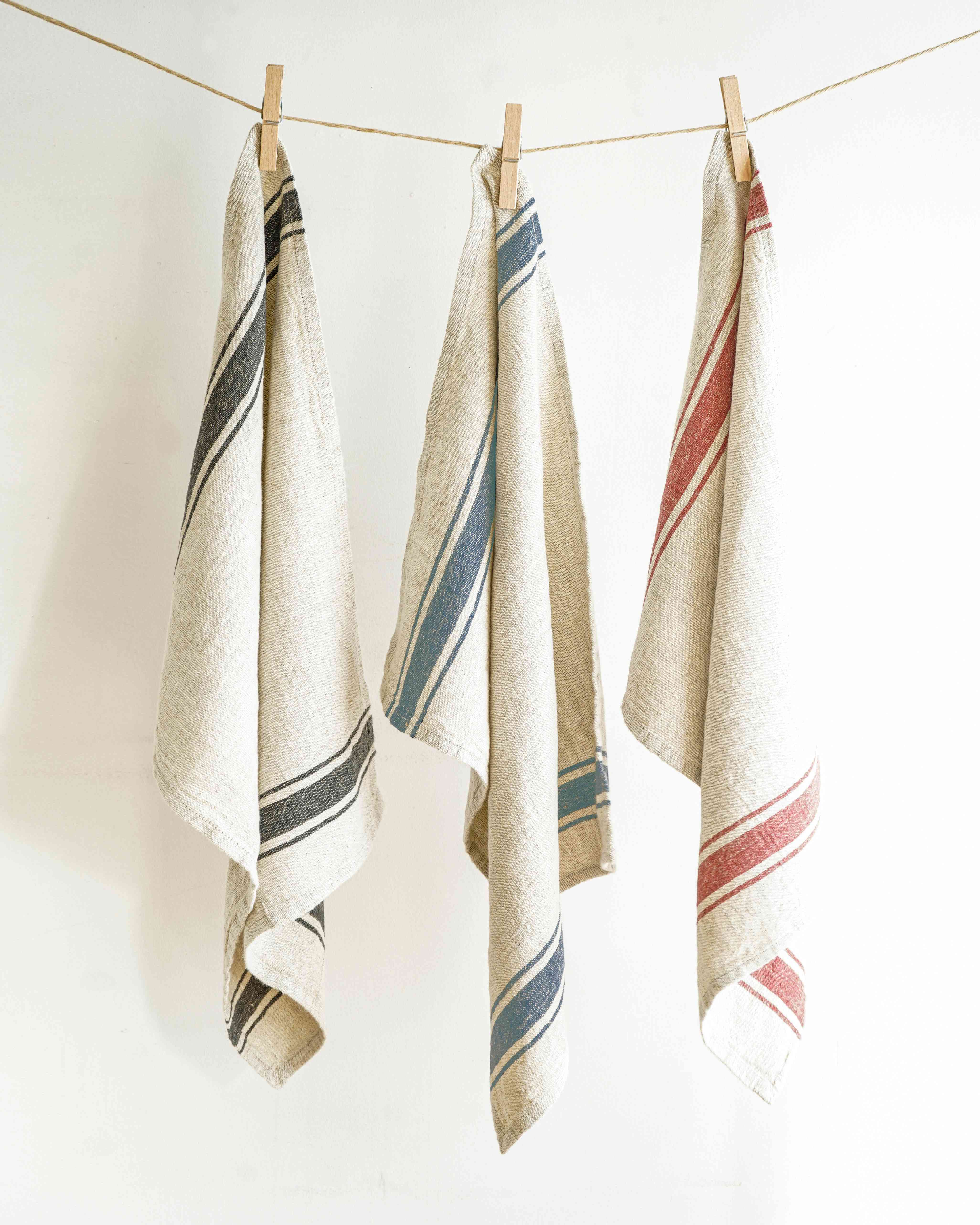 Sankara.(サンカラ) ストライプ ディッシュクロス ブラック ブラック