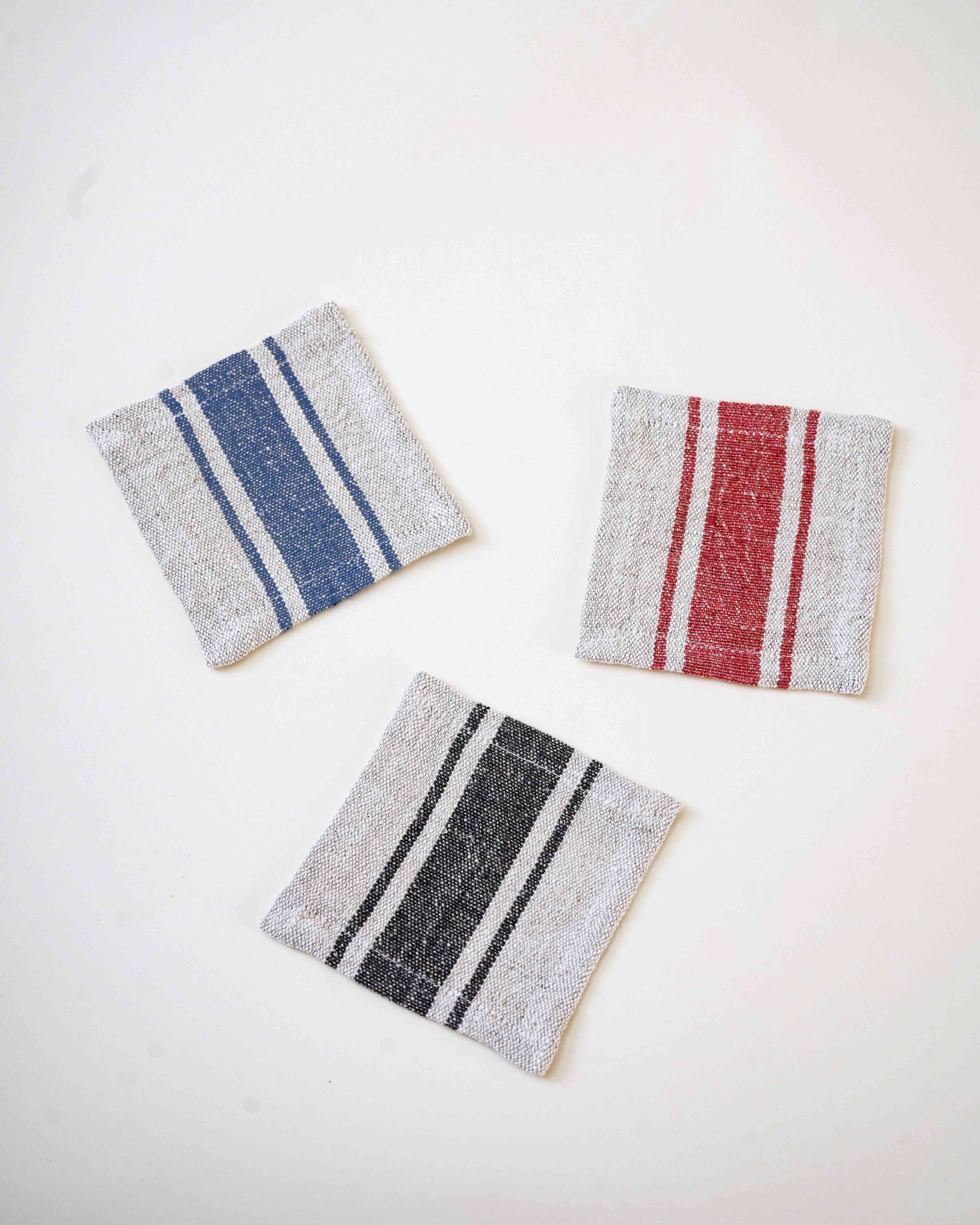 Sankara.(サンカラ) ストライプ ディッシュクロス ブラック ブラック